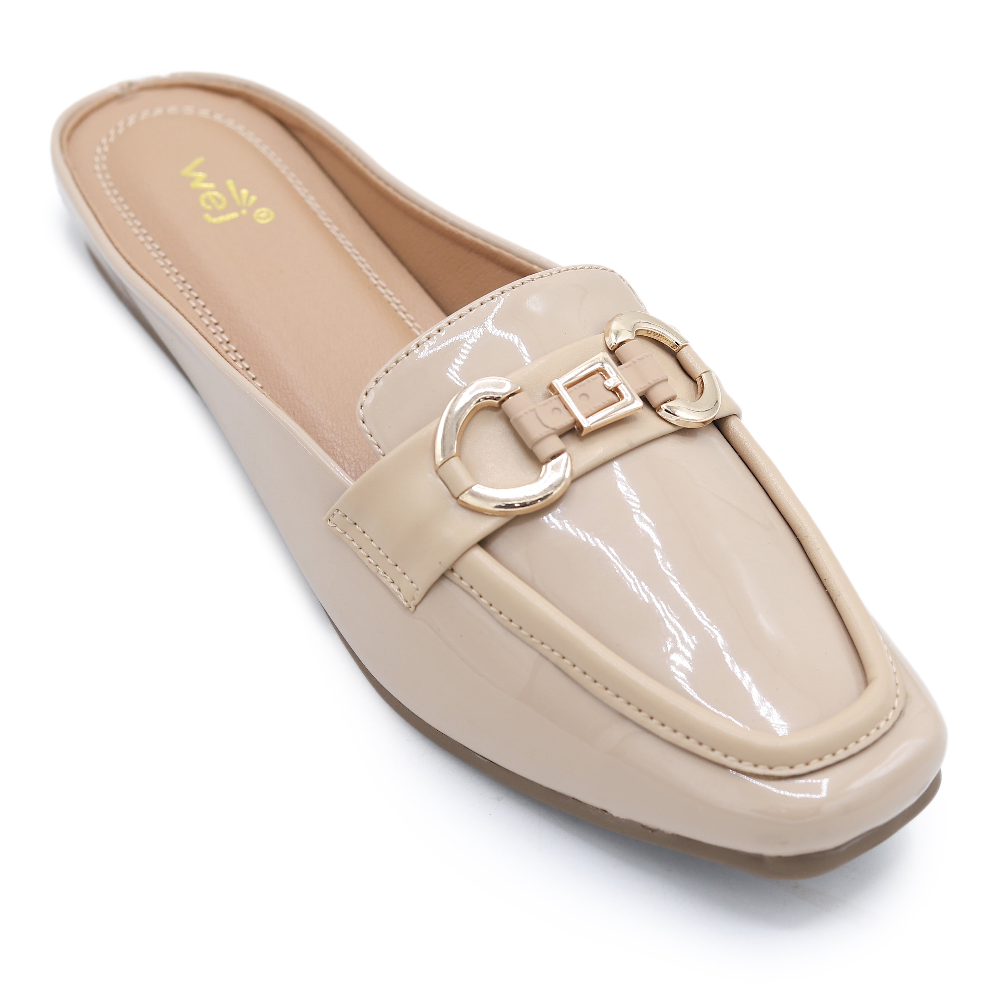 Dark Beige Loafer Mules - 8004333