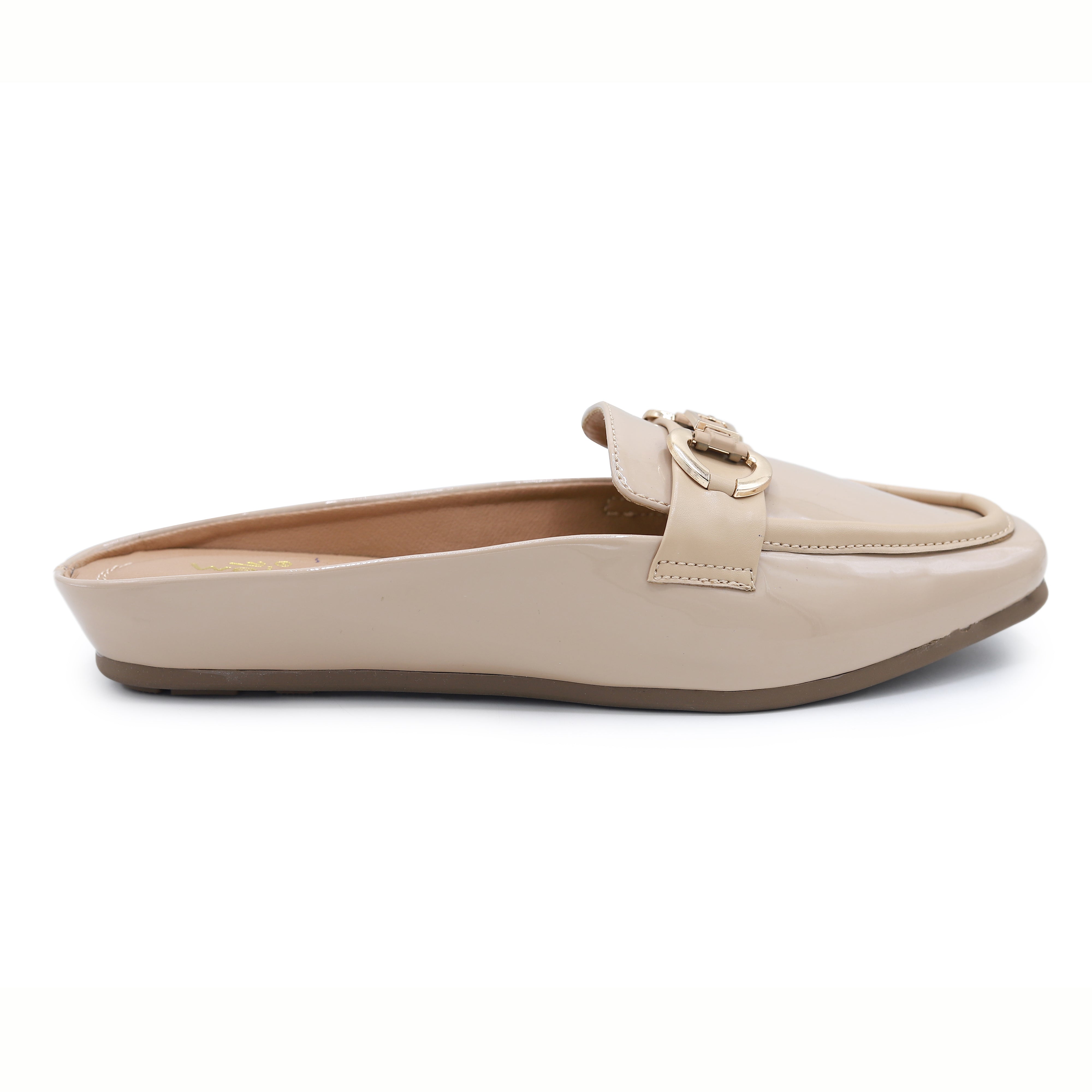 Dark Beige Loafer Mules - 8004333