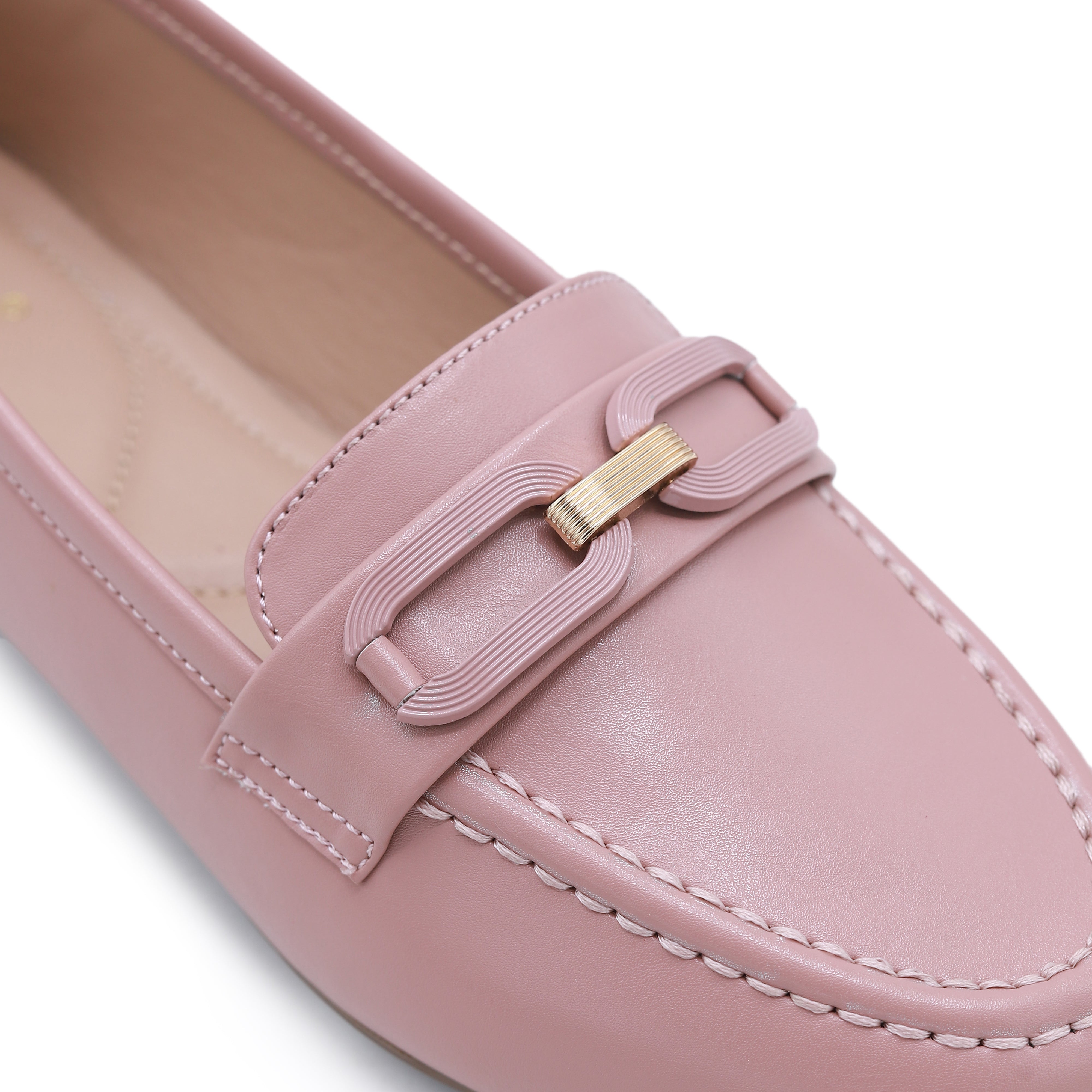 Pink Buckle Loafers -8004406