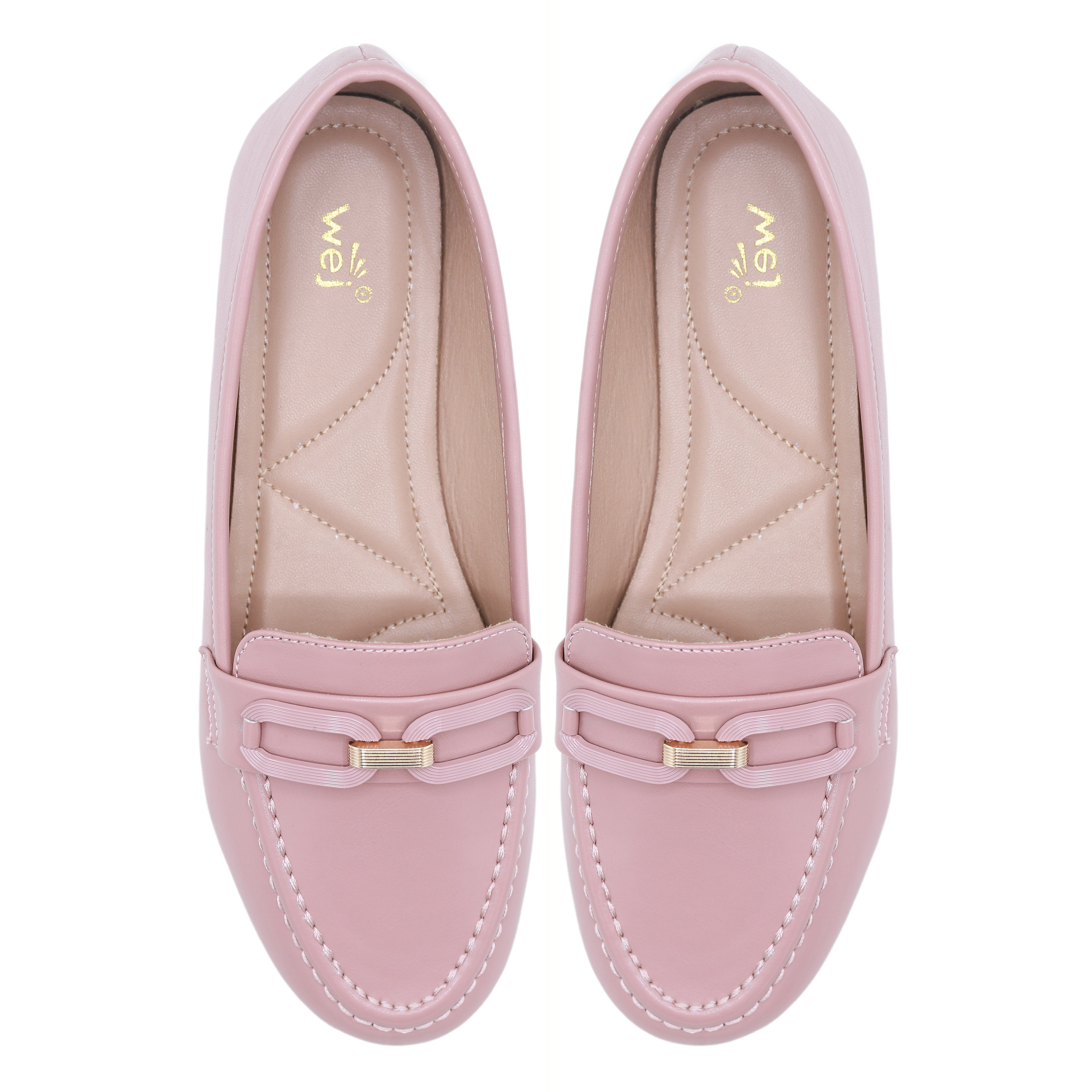 Pink Buckle Loafers -8004406