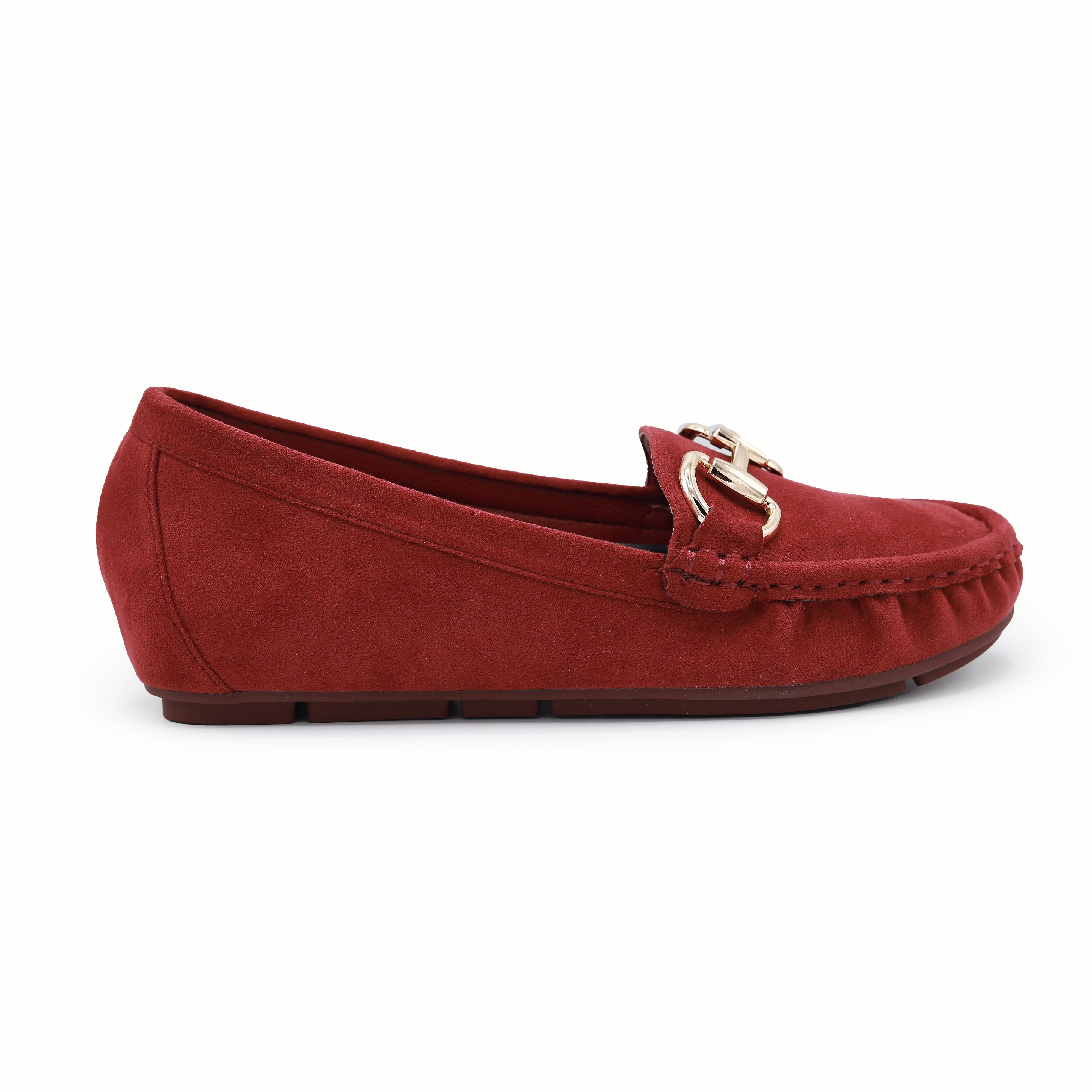 Suede Moccasins - Women's Comfort Loafers 8004360 Maroon
