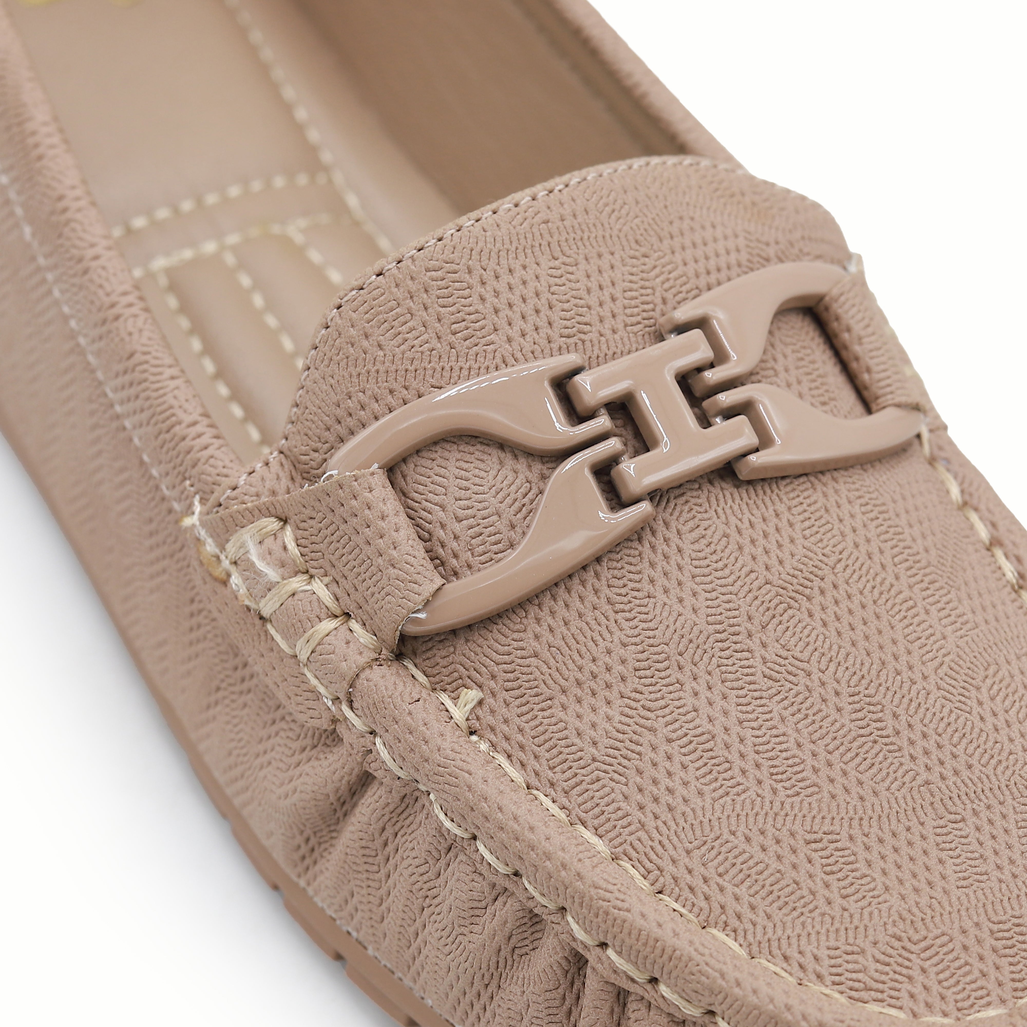 Taupe Moccasin Loafers - Women's Shoes 8004363 Beige