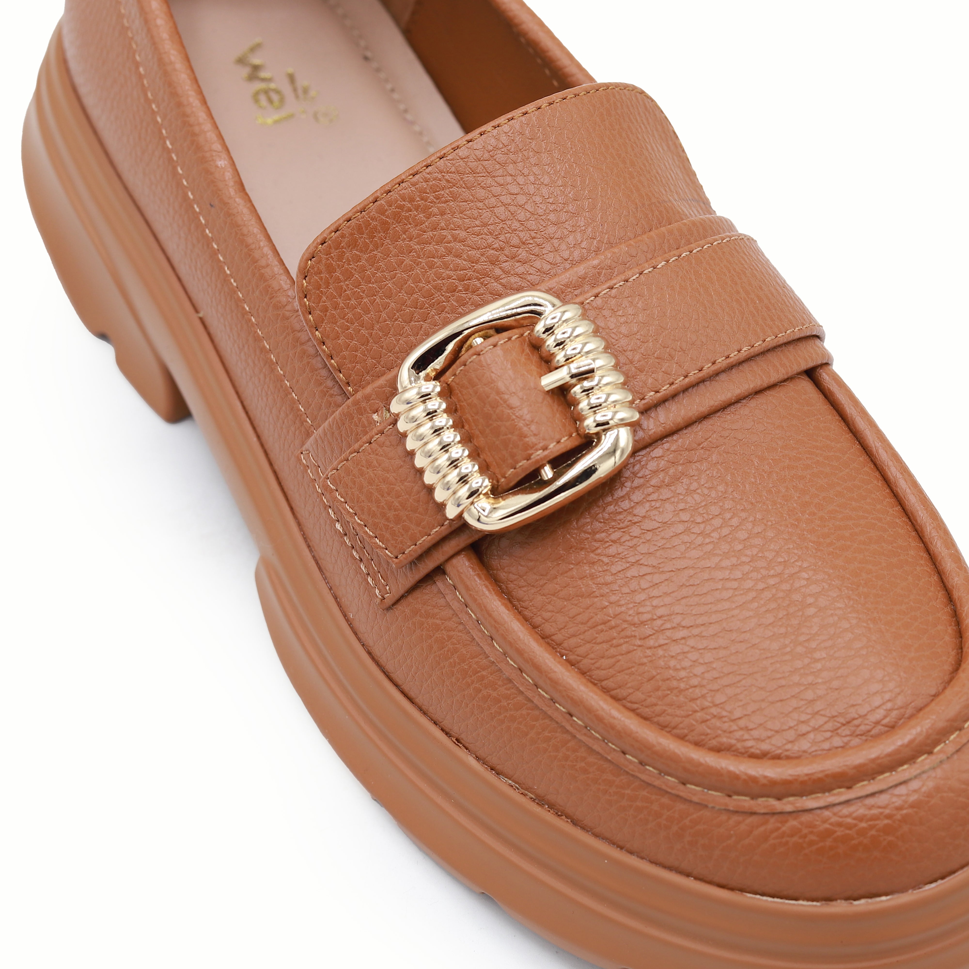 Women's Chunky Lug Sole Shoes 8004426 Tan