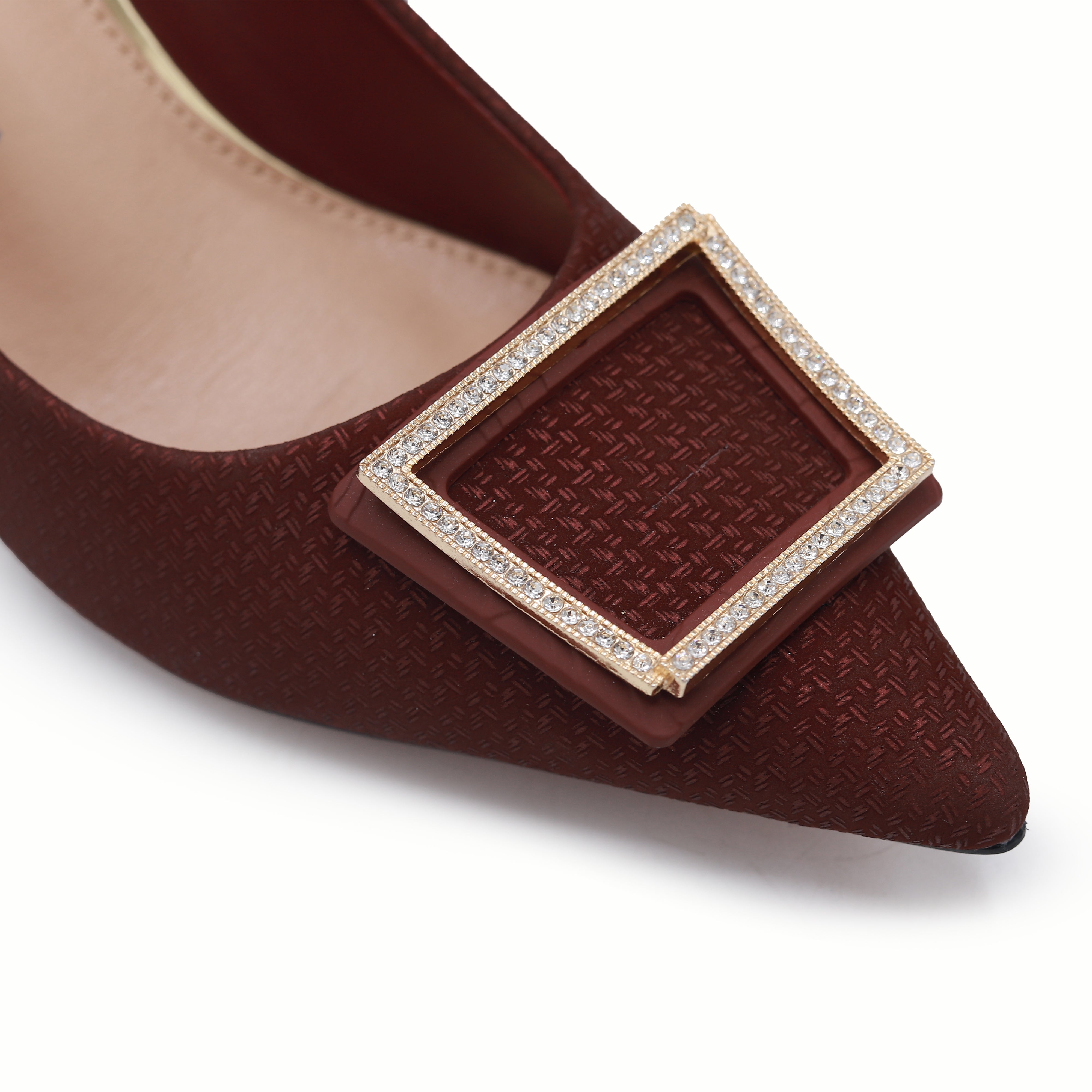 Pointed-Toe Pumps Women's Stiletto Heel Shoes ( 8 cm) 8108155 Maroon