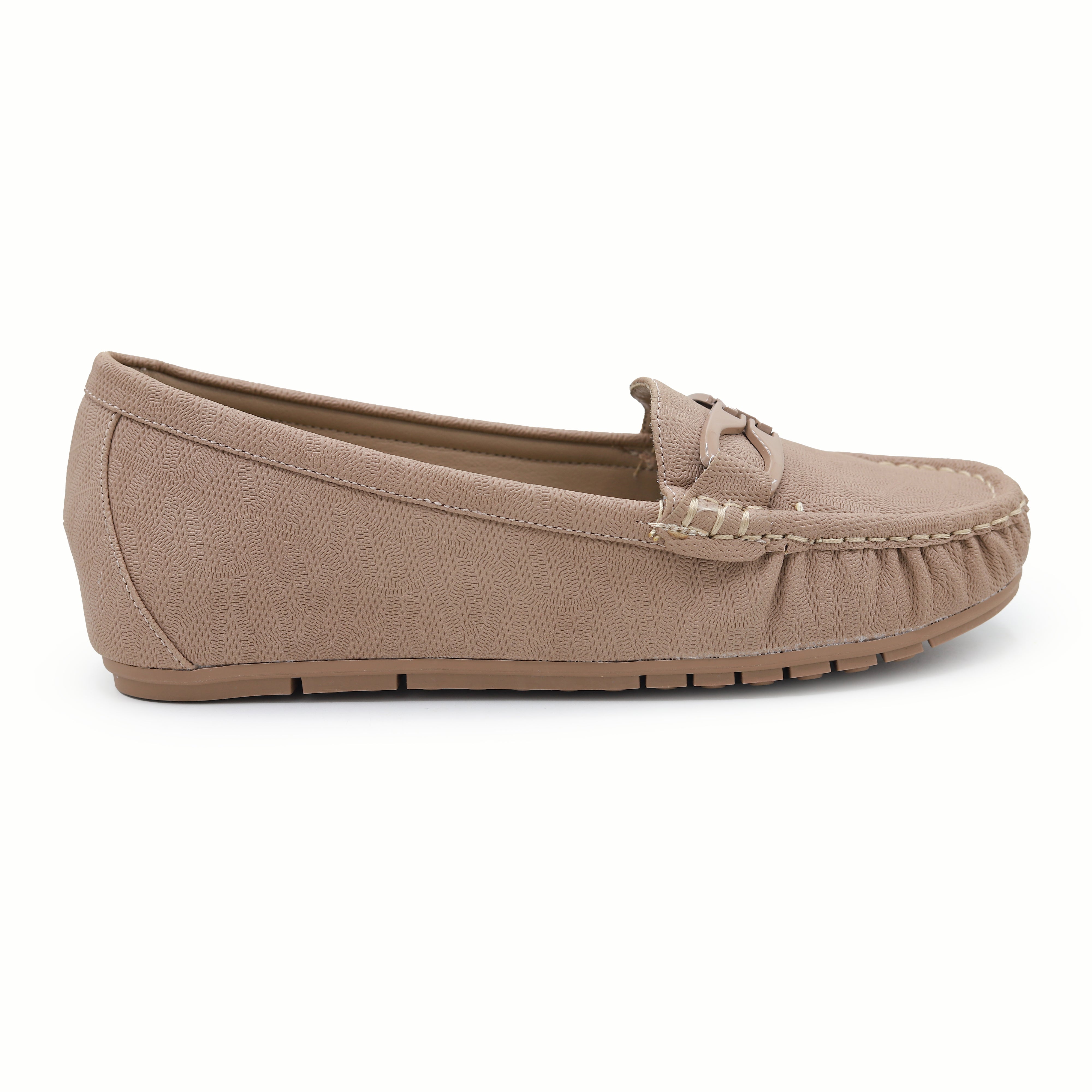 Taupe Moccasin Loafers - Women's Shoes 8004363 Beige