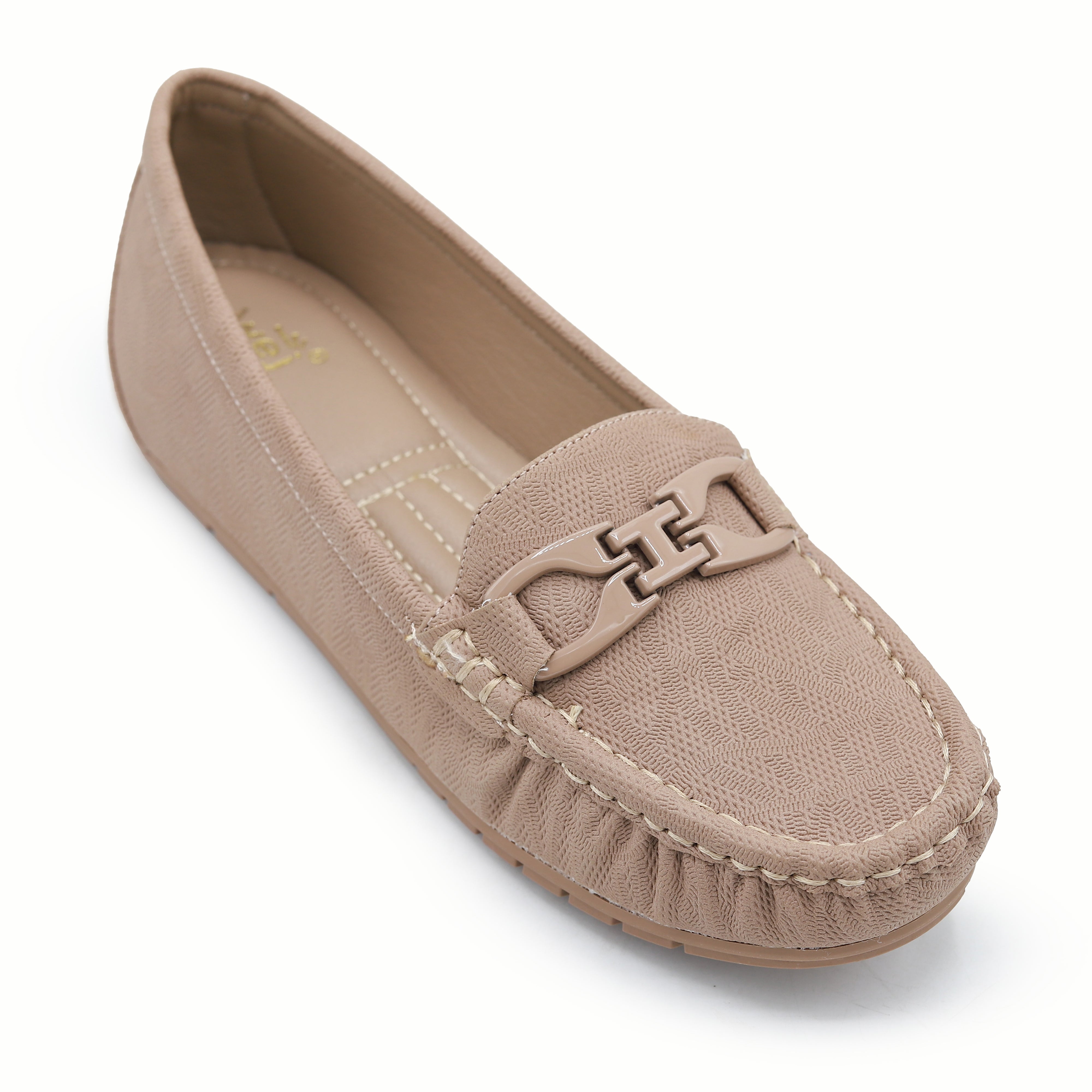 Taupe Moccasin Loafers - Women's Shoes 8004363 Beige