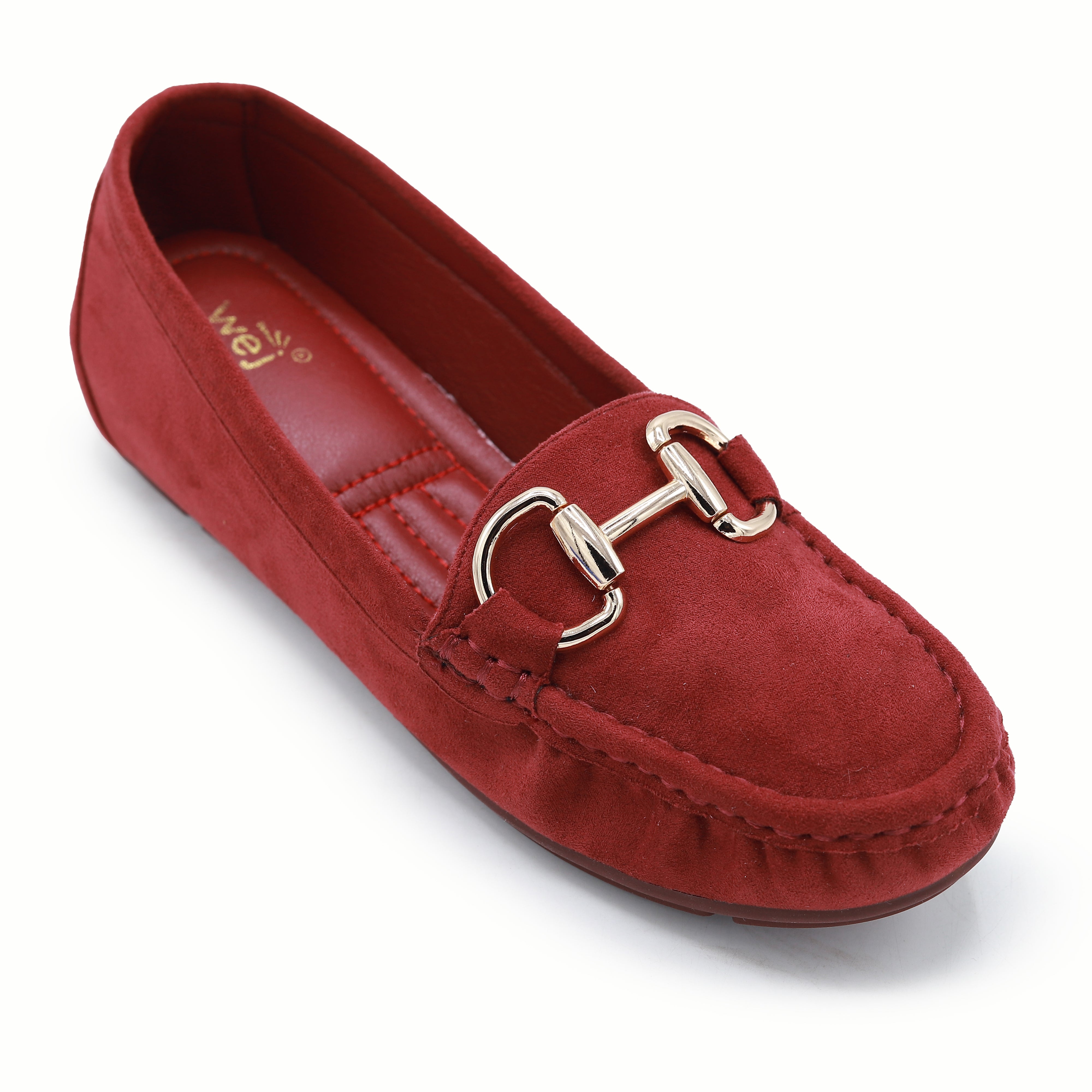 Suede Moccasins - Women's Comfort Loafers 8004360 Maroon