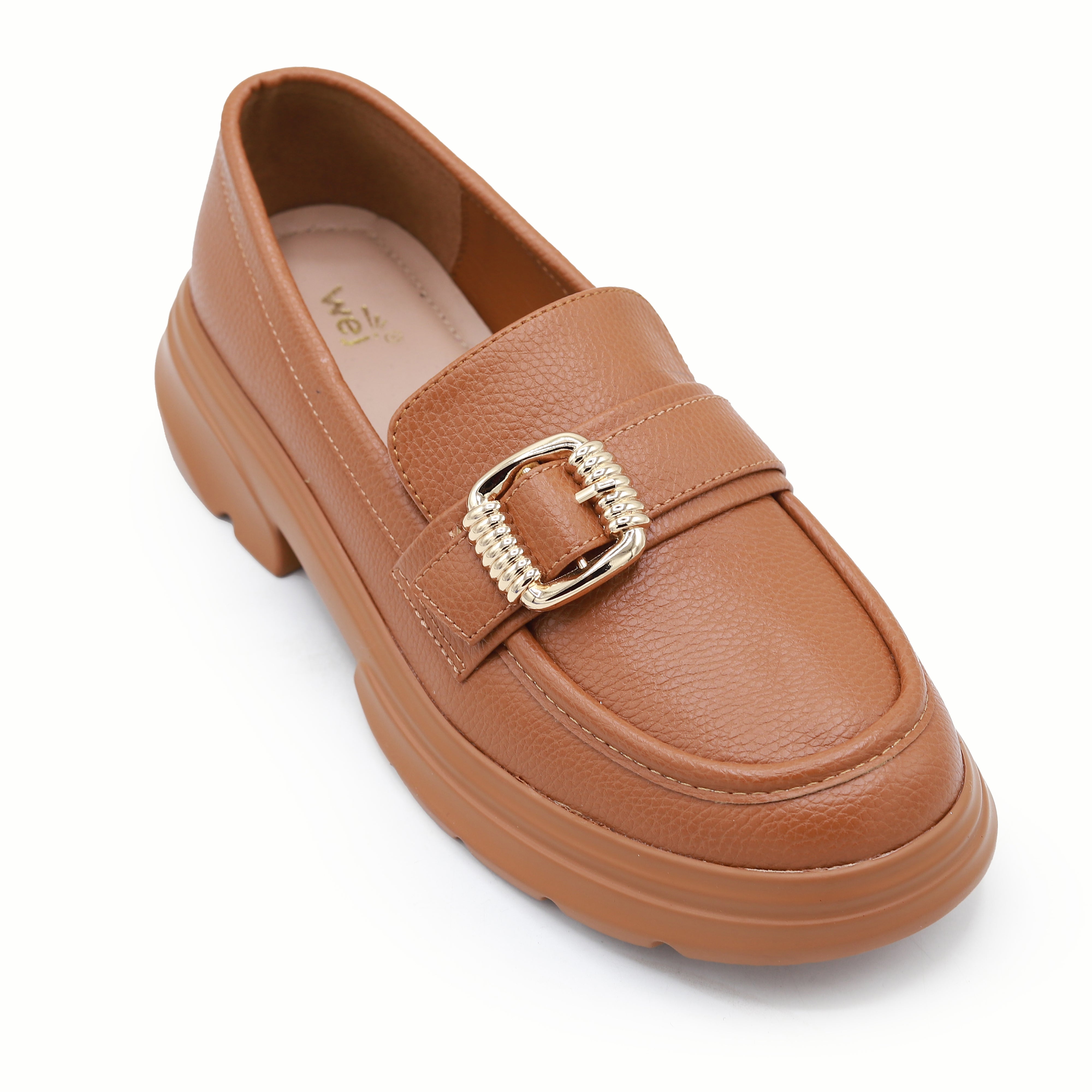 Women's Chunky Lug Sole Shoes 8004426 Tan