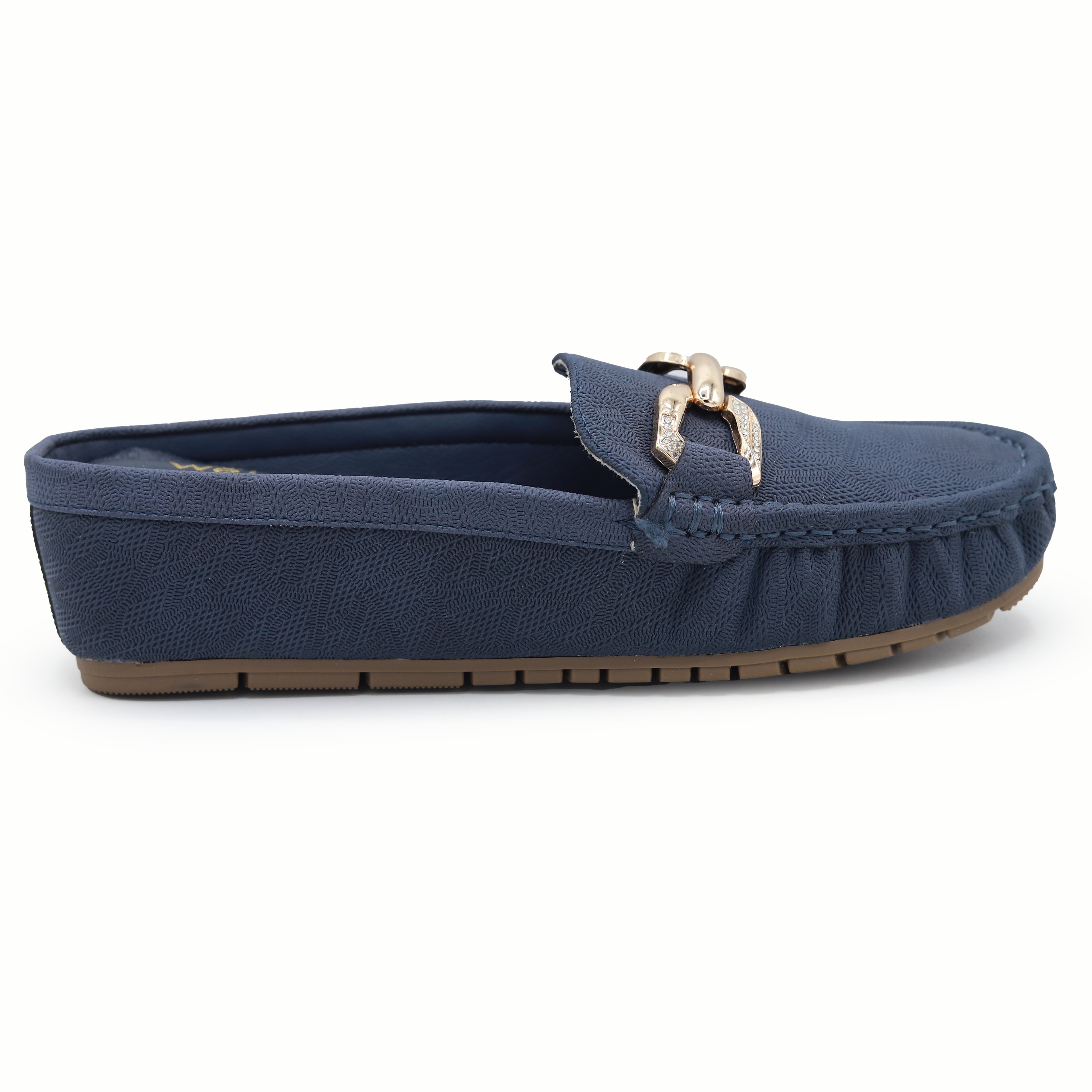 Textured Loafer Mule Women's Backless Comfort 8007216 Navy