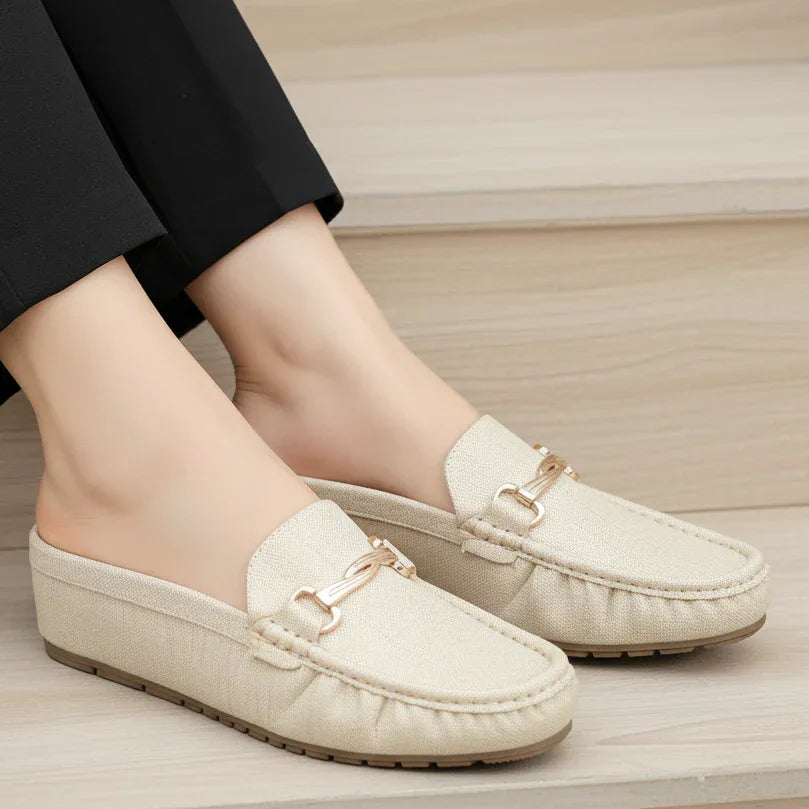 ladies beige dress shoes Women's Mules | Beige