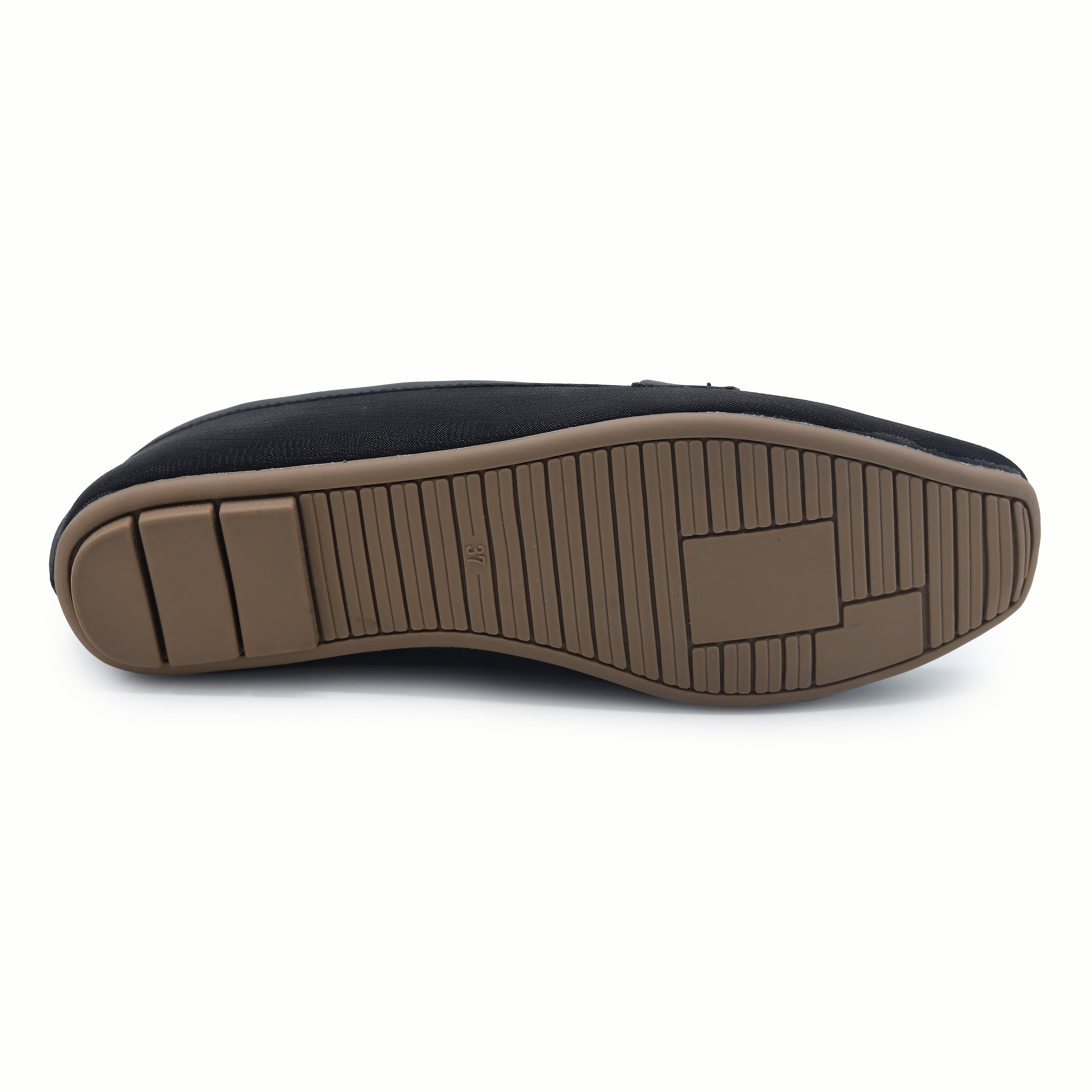 Black Ladies Moccasin Shoes - 8004414