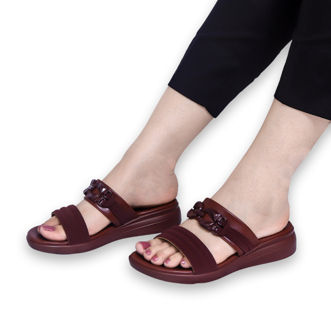 Maroon WEJ Ladies Slippers – 8003490