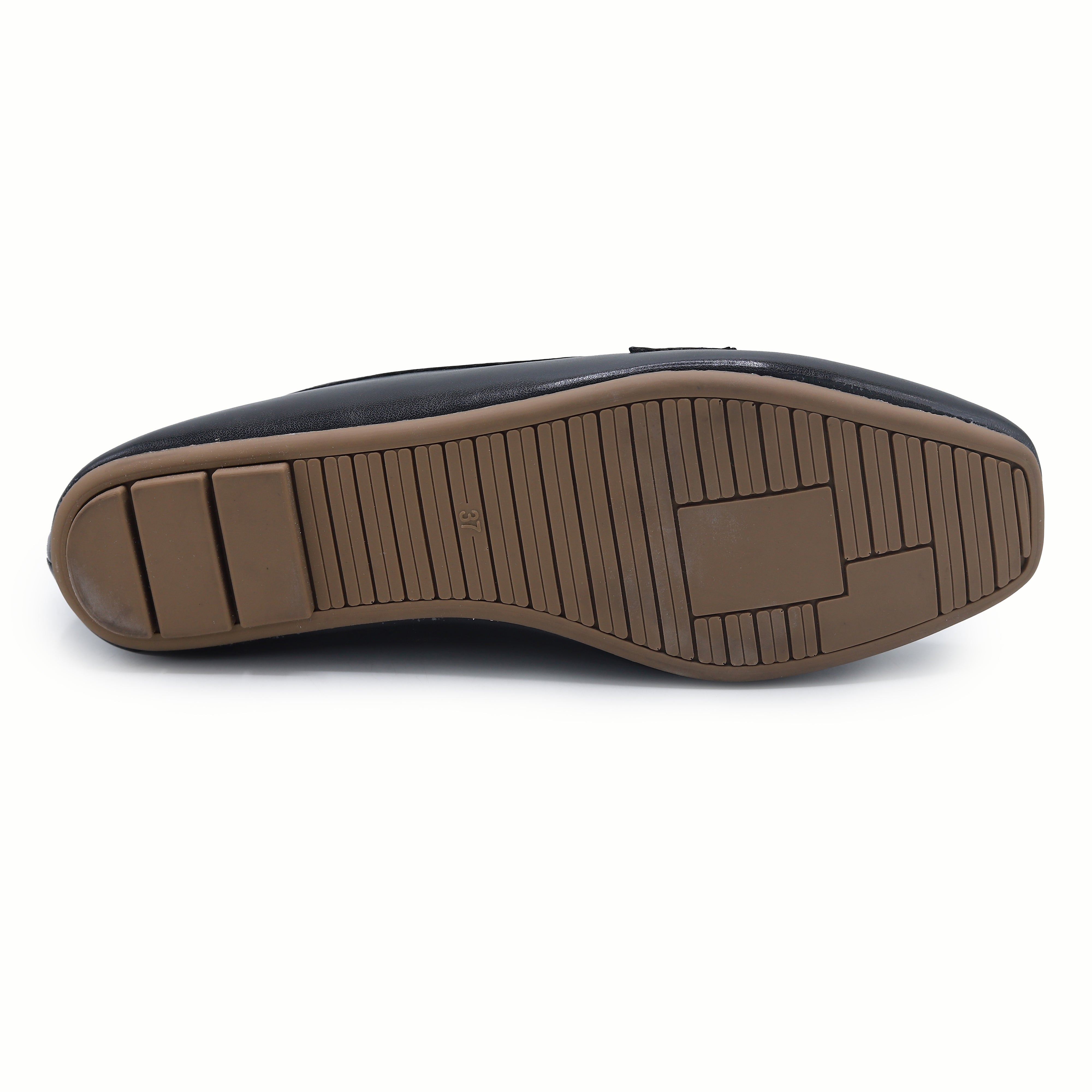 Black ladies moccasin shoes - 8004447