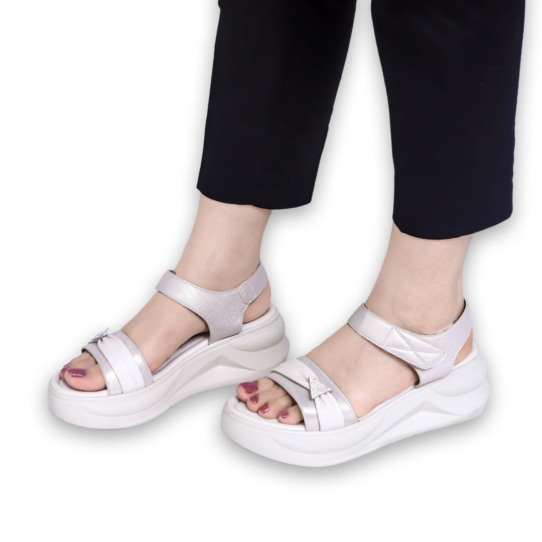 Ladies Silver Wedge Sandals / 8002281