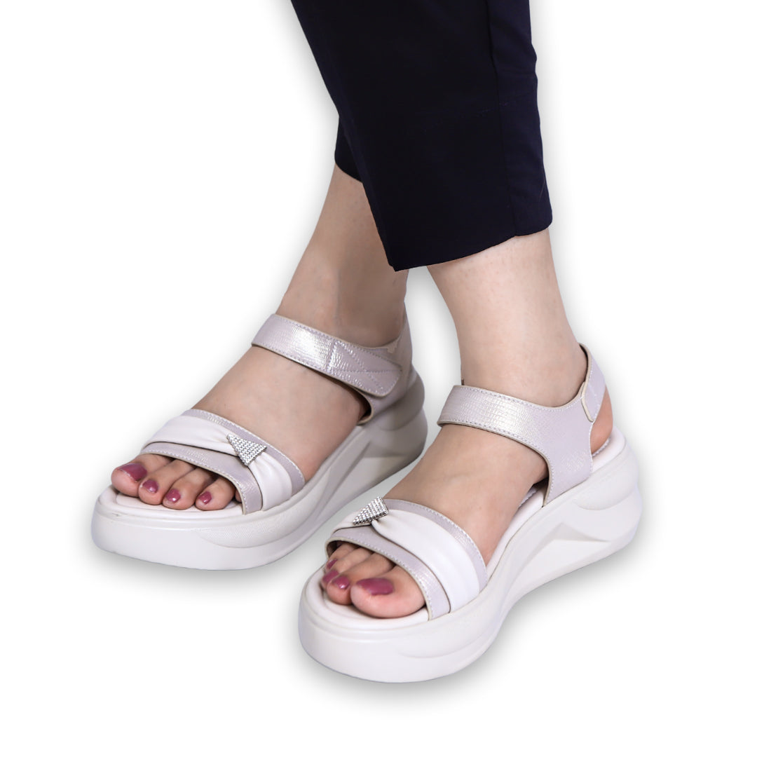 Ladies Silver Wedge Sandals / 8002281
