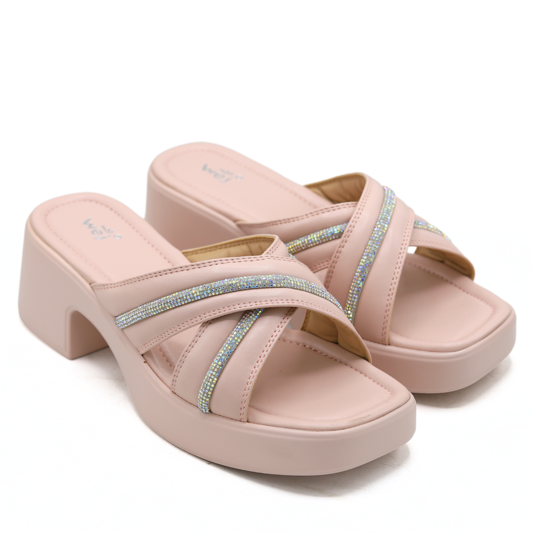 Comfort Crisscross Heels - 8003450 T-Pink
