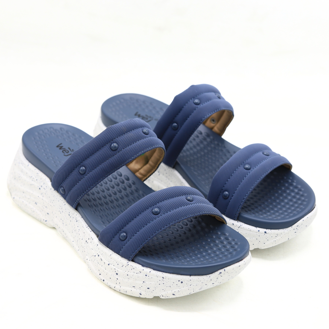 WEJ Soft Sole Ladies Slide Slippers – Blue 8003503