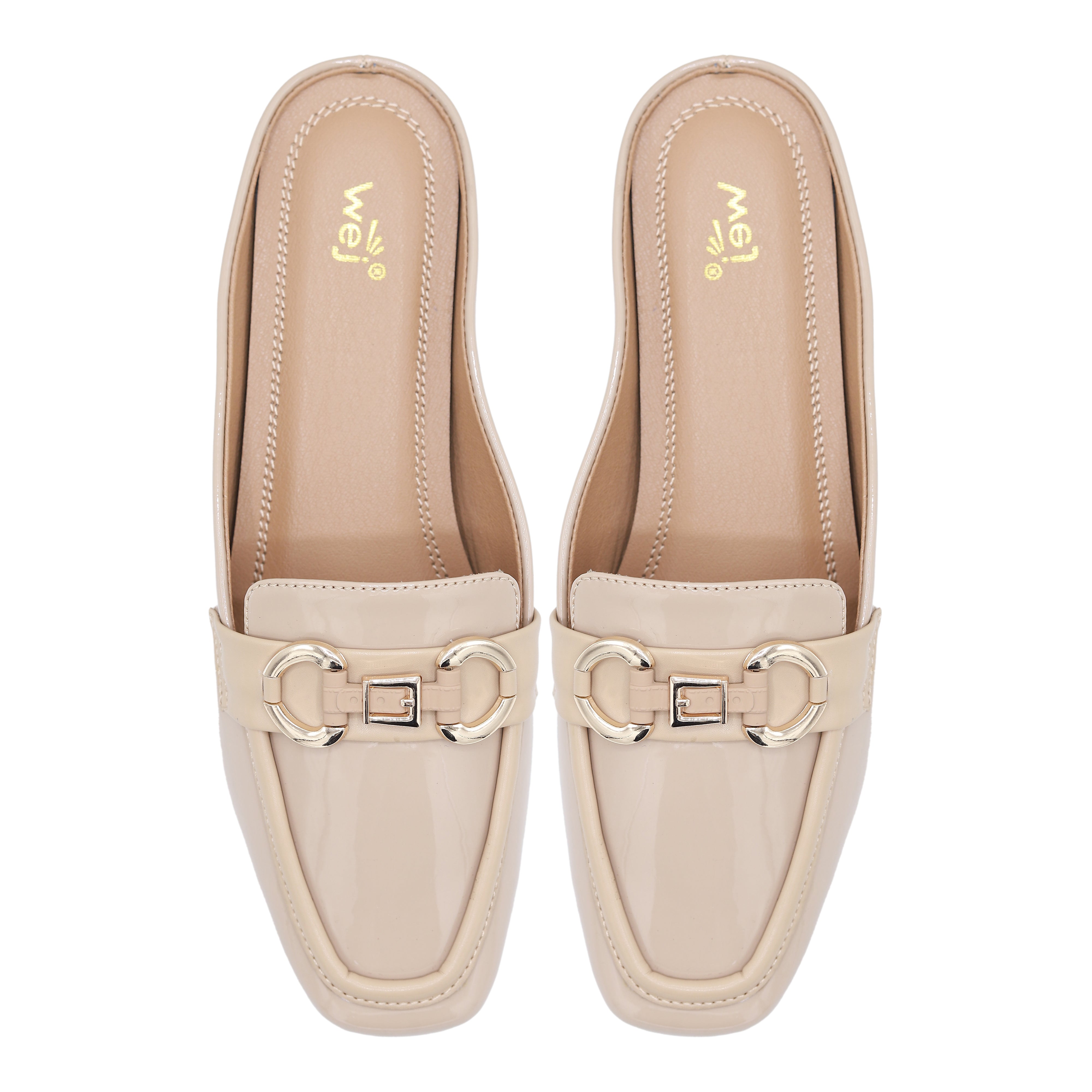 Dark Beige Loafer Mules - 8004333