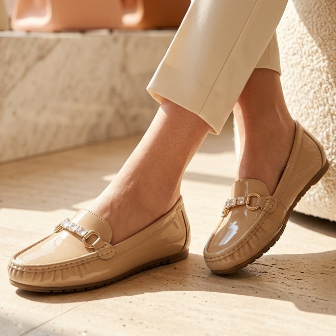 Patent Loafers 8004635 D Beige