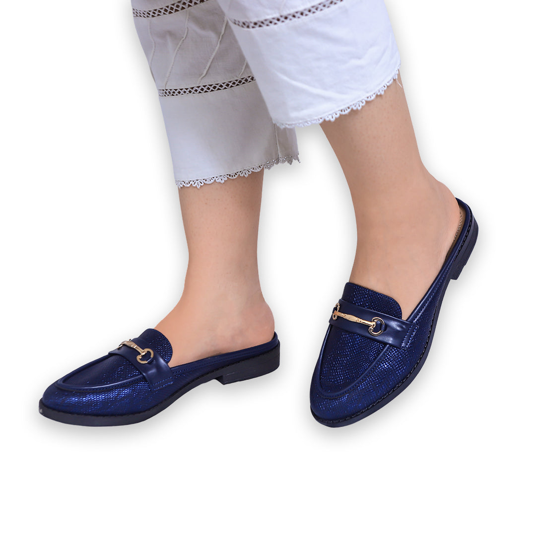 Navy Blue Slip-on Mules / 8007183