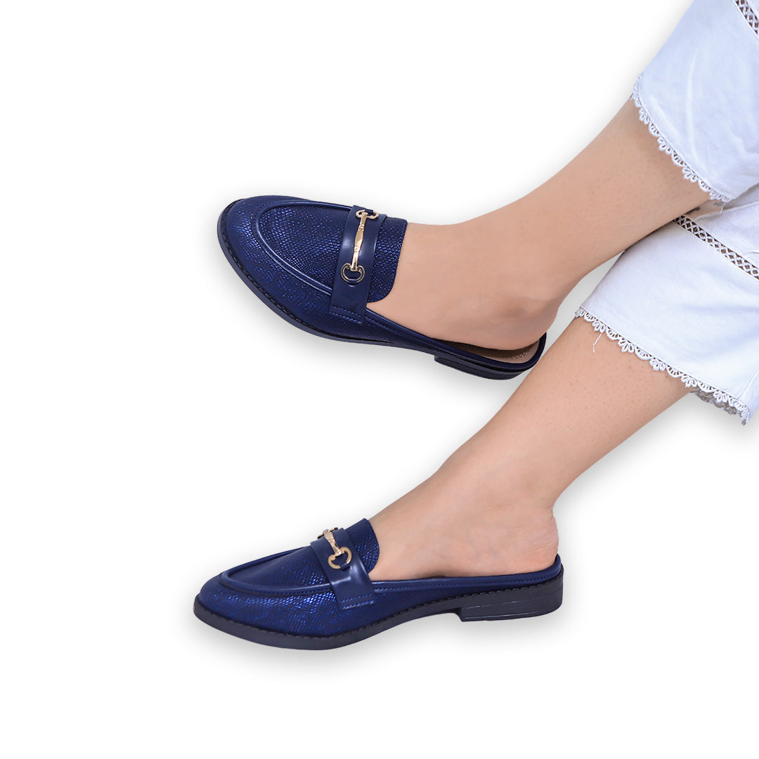 Navy Blue Slip-on Mules / 8007183