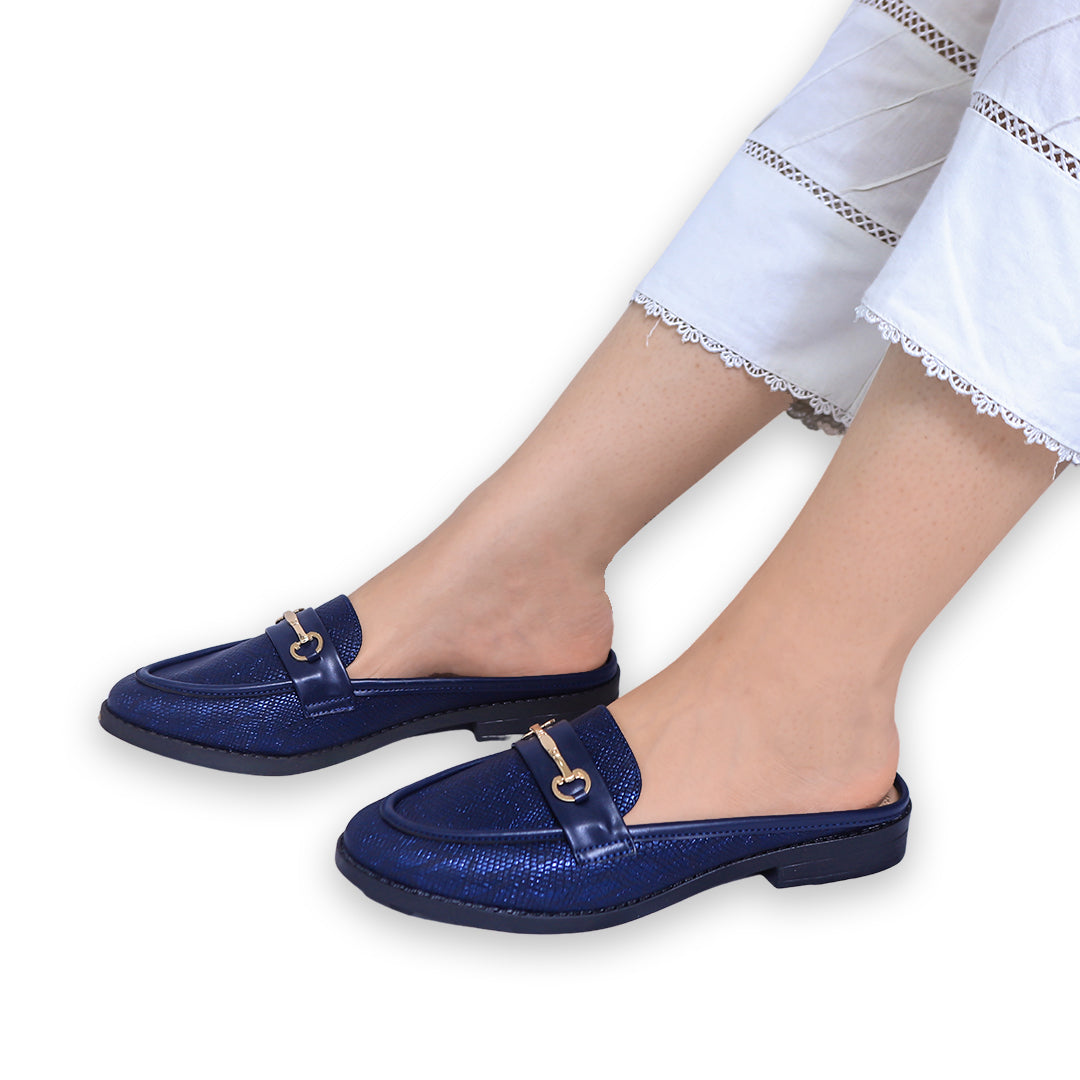 Navy Blue Slip-on Mules / 8007183