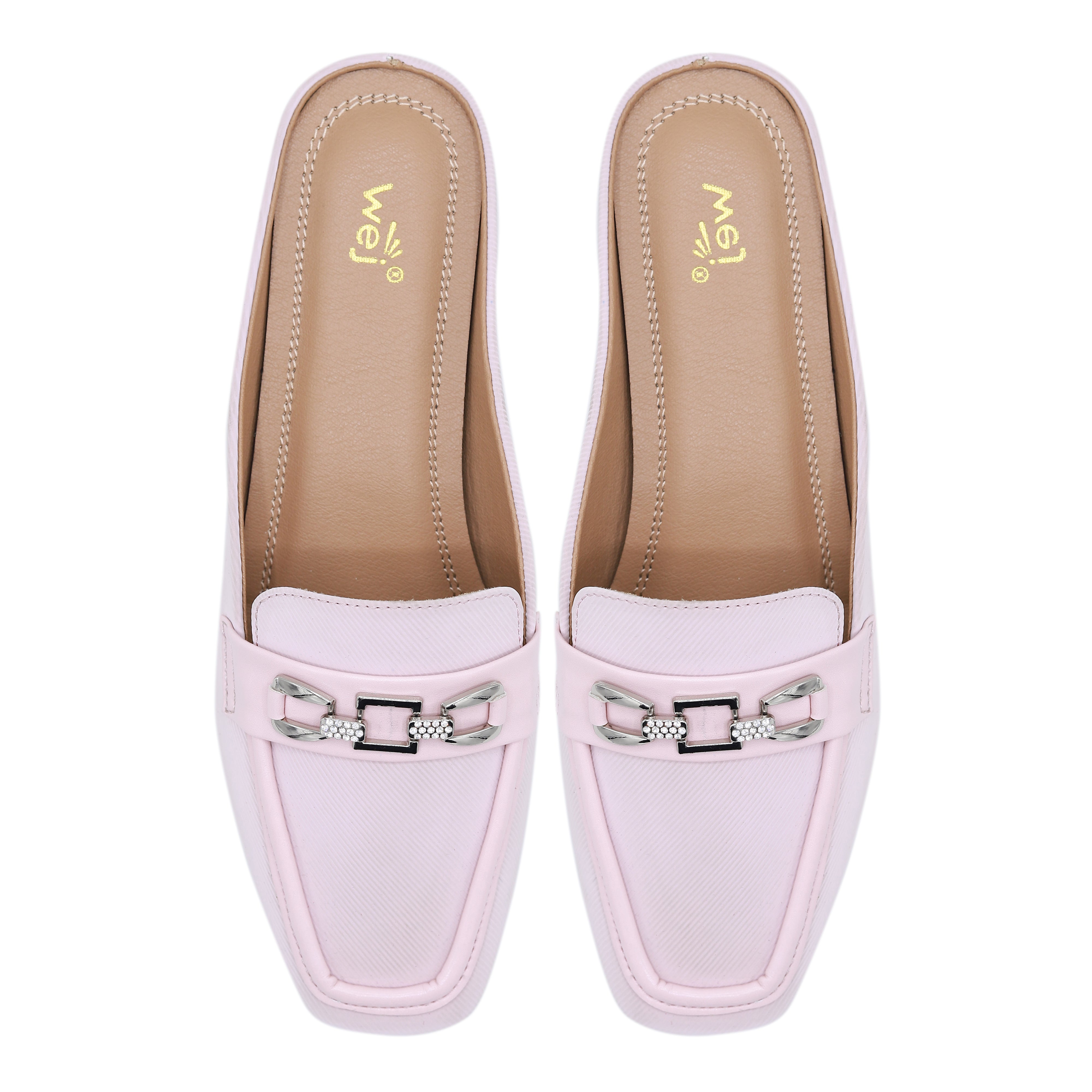Pink Loafer Mules - 8004332