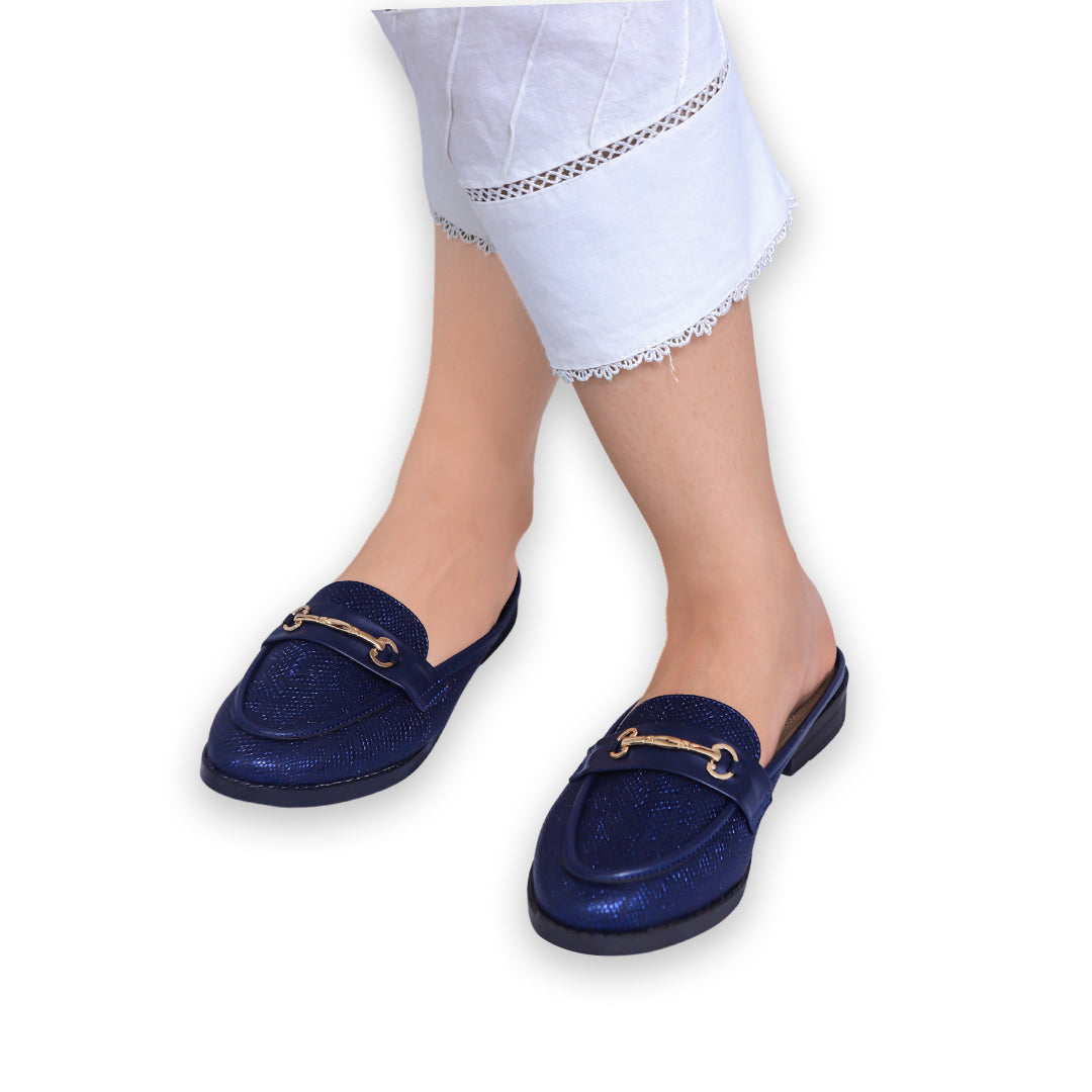 Navy Blue Slip-on Mules / 8007183