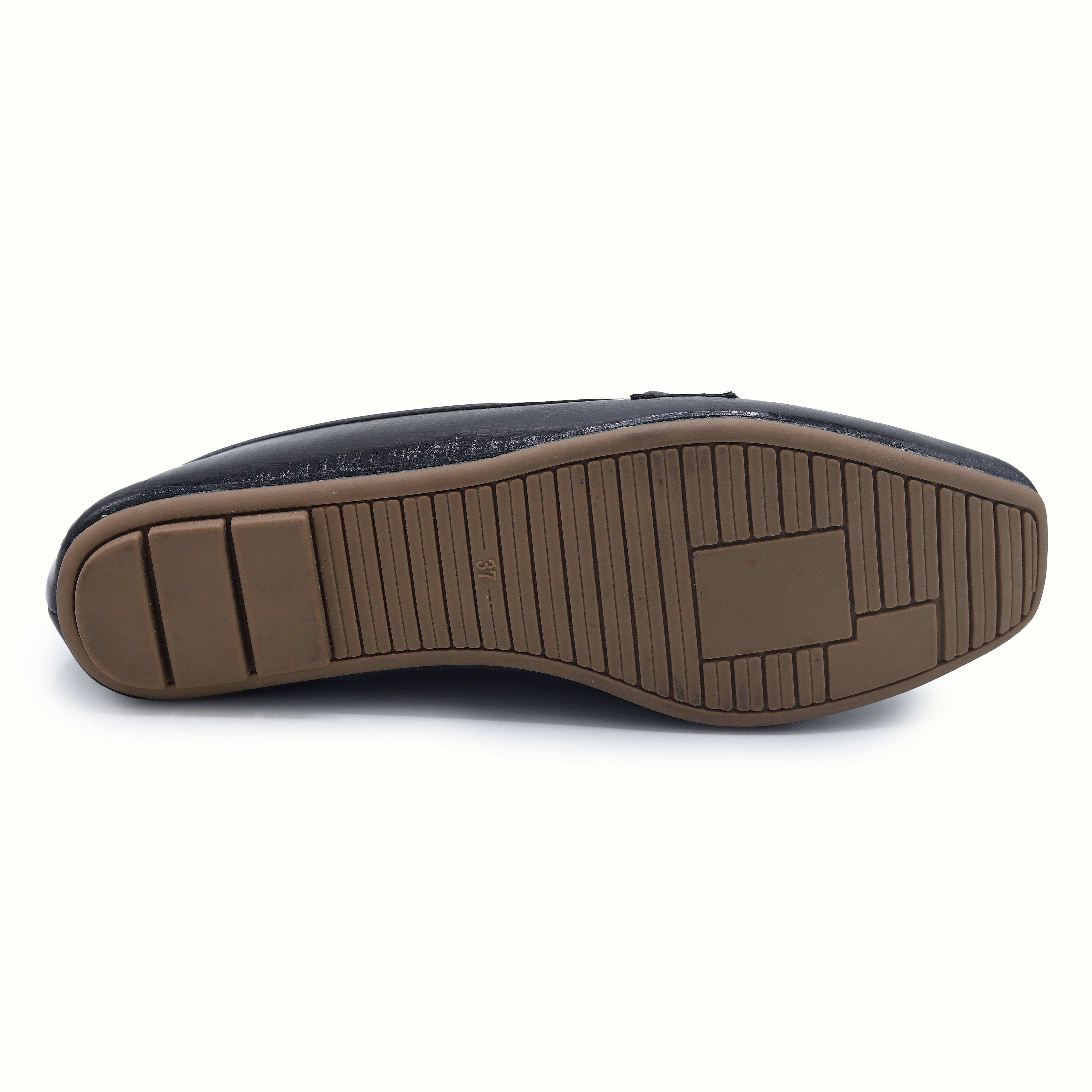 Black Crystal-Buckle Loafers - 8004445