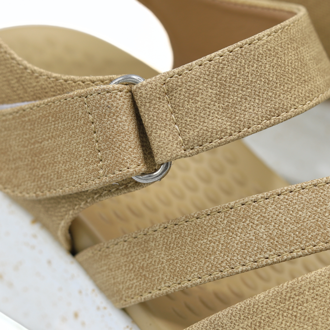 Stylish Comfort Strap Sandals - 8002315 Beige