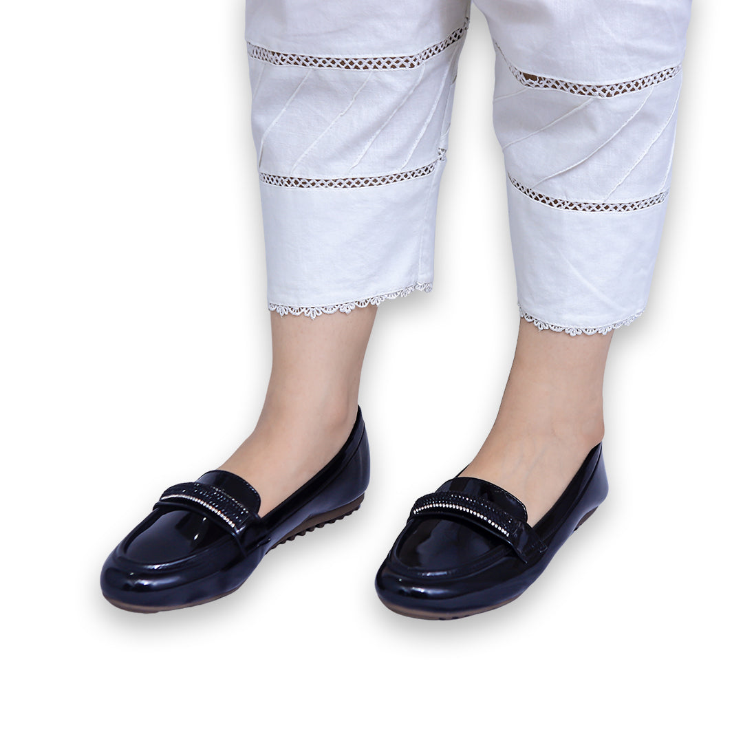 Black Shiny Moccasins - 8004285