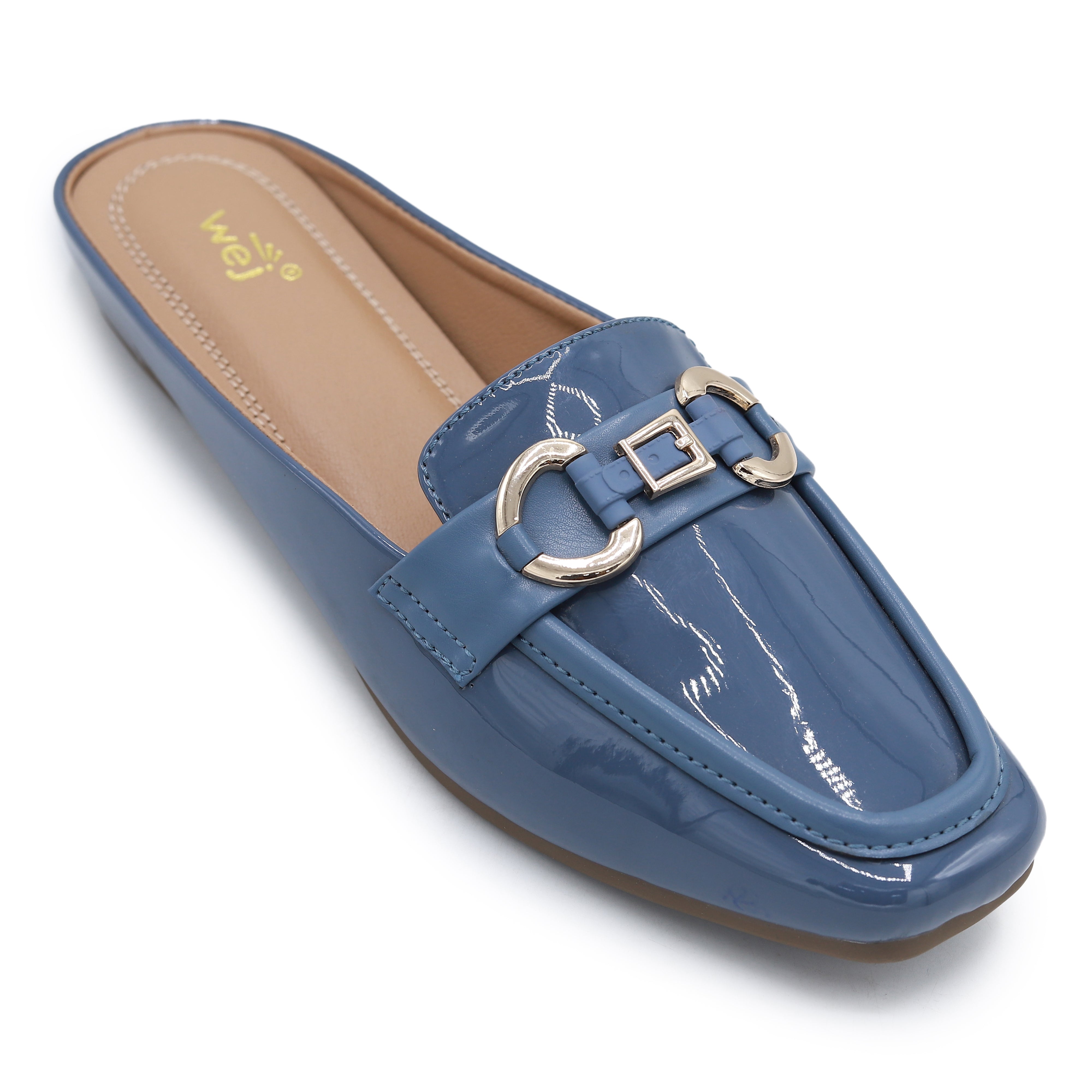 Blue Loafer Mules - 8004333