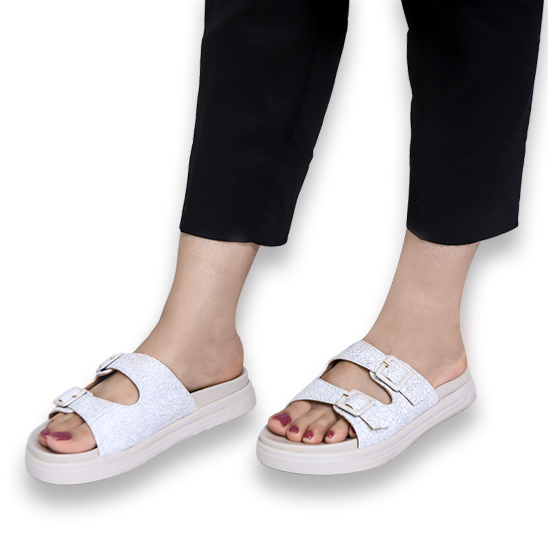 Fawn Double Buckle Slides Sandals - 8003429