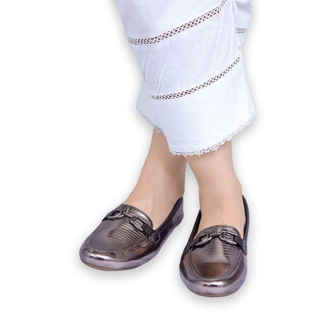 Gray Moccasins For Women - 8004200