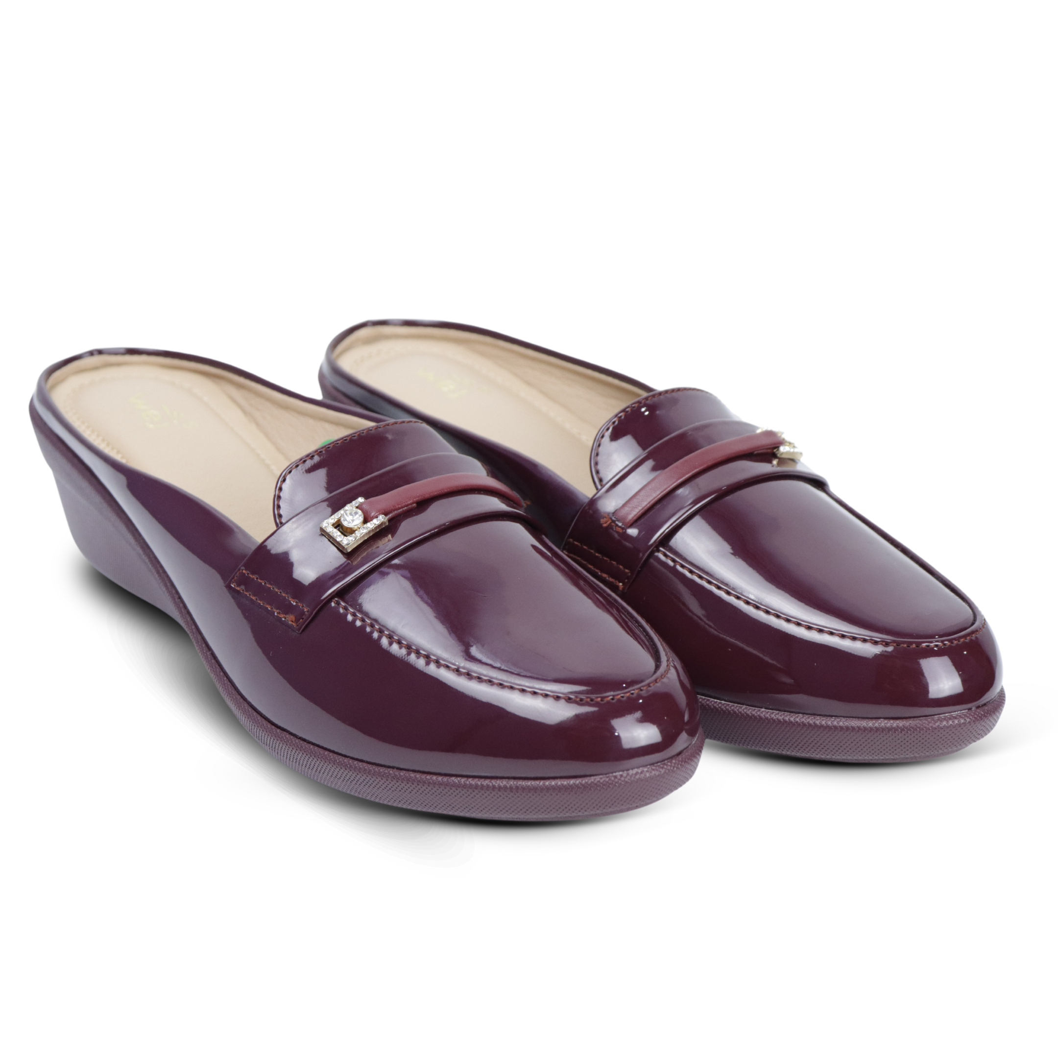 Maroon Back Open Women Shoes / 8007190