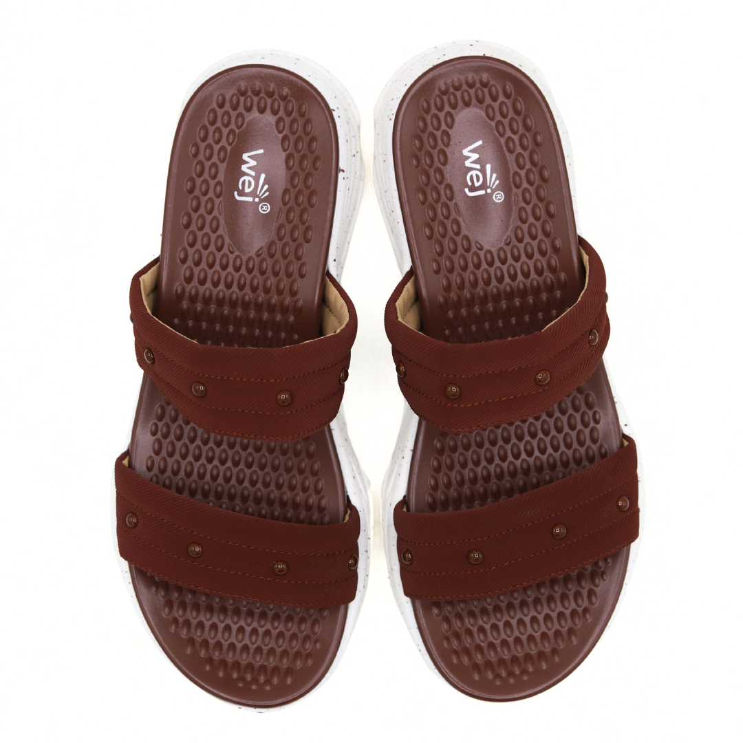 Maroon Double Strap Slippers – 8003503