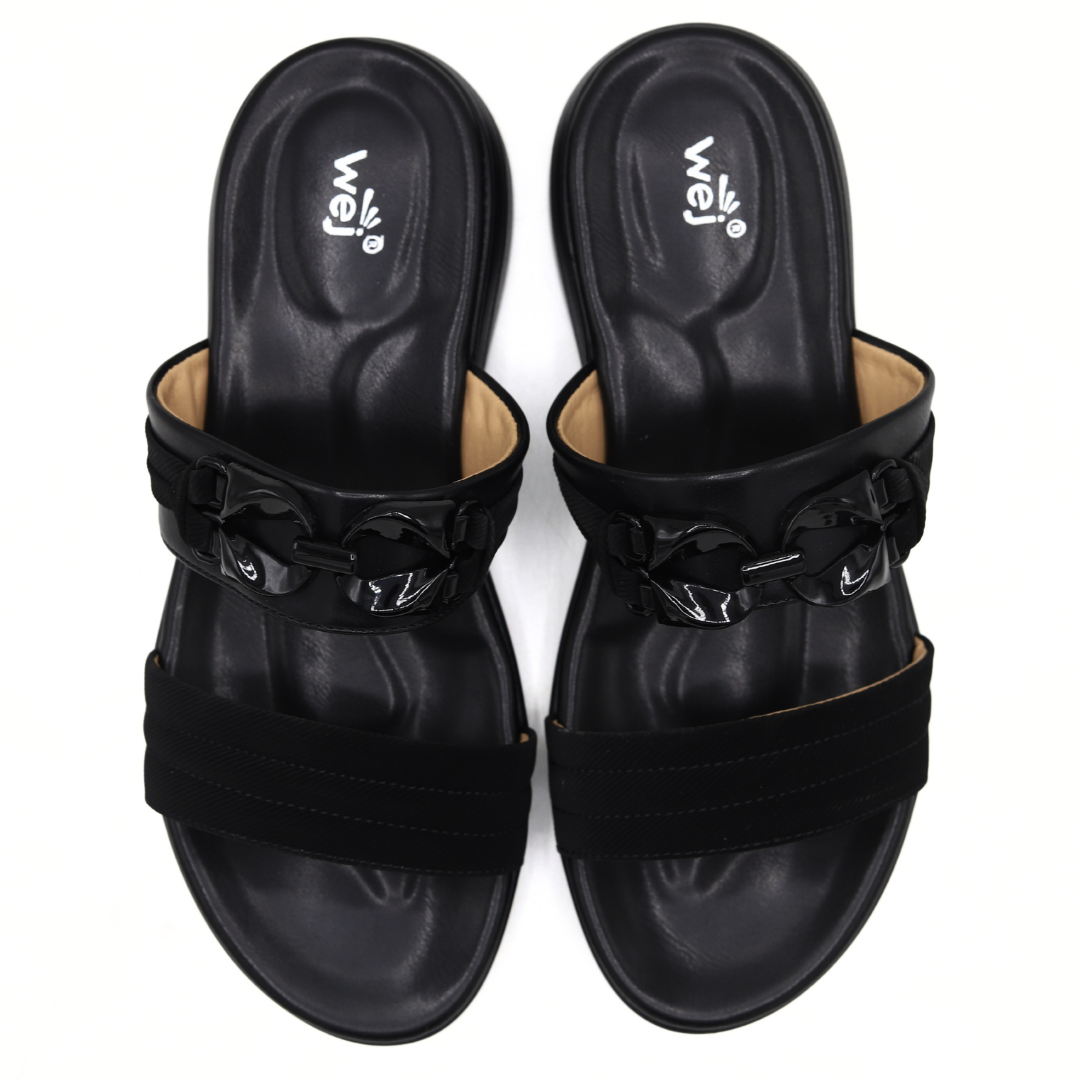 Black WEJ Slippers – 8003490