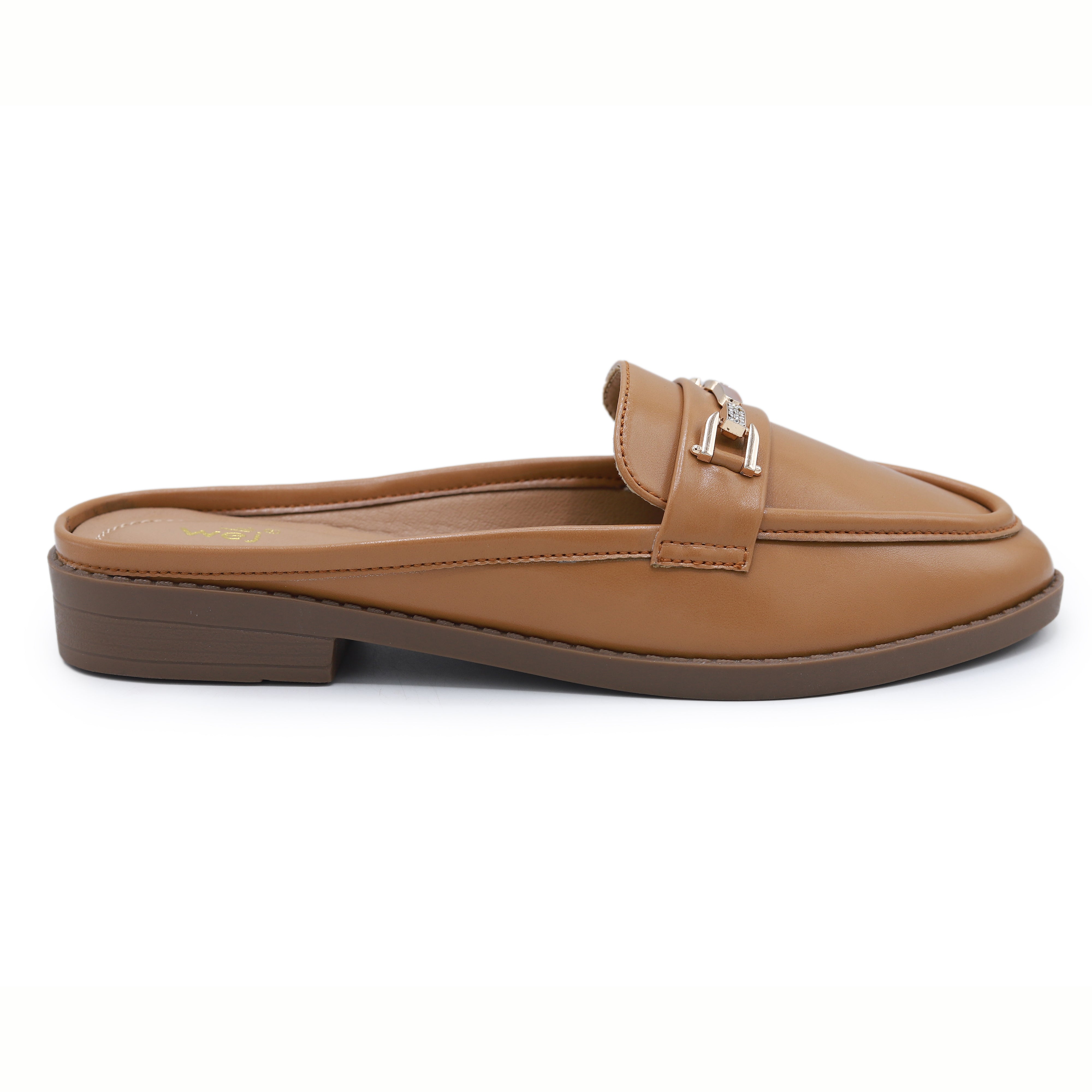 Tan Loafer Mules - 8007205
