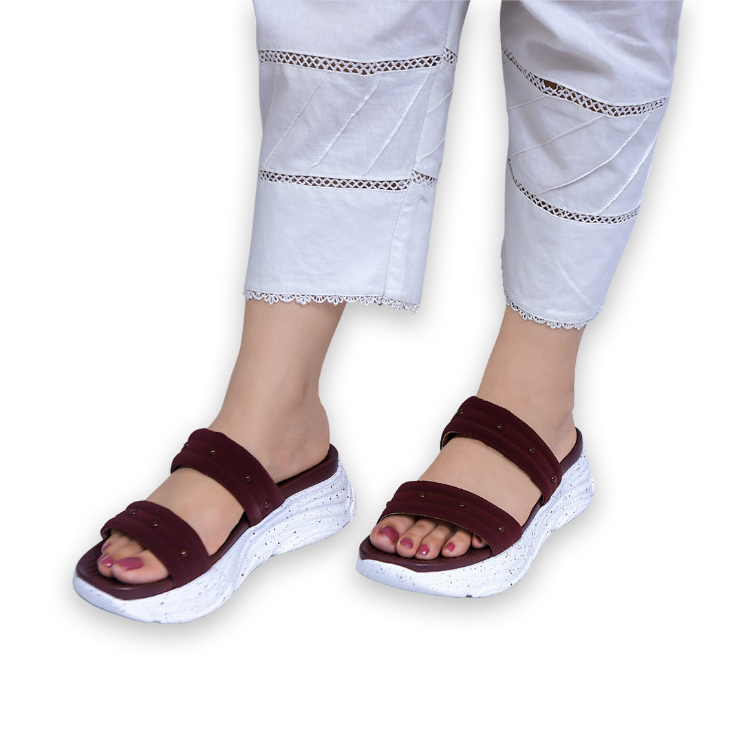 Maroon Double Strap Slippers – 8003503
