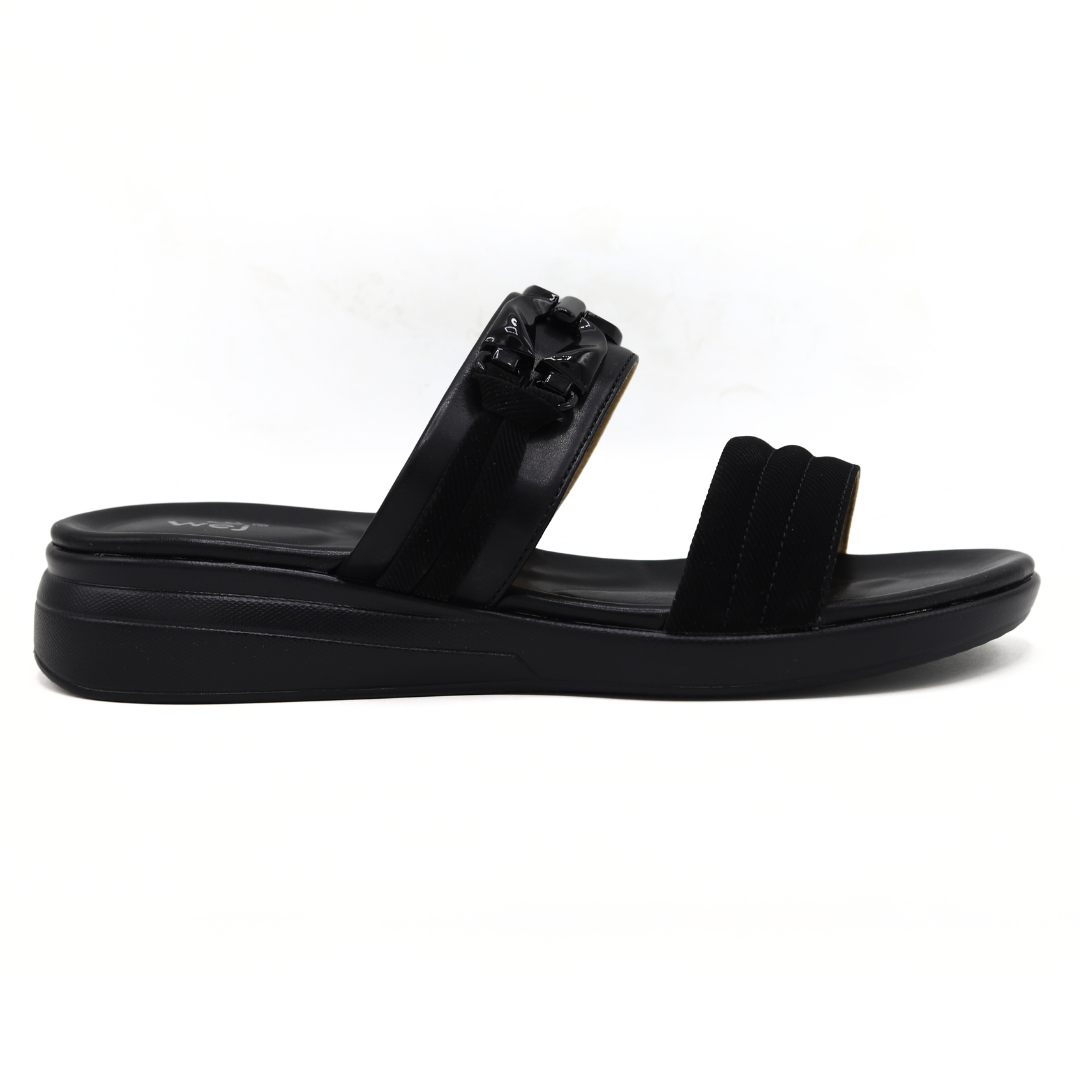 Black WEJ Ladies Slippers – 8003490