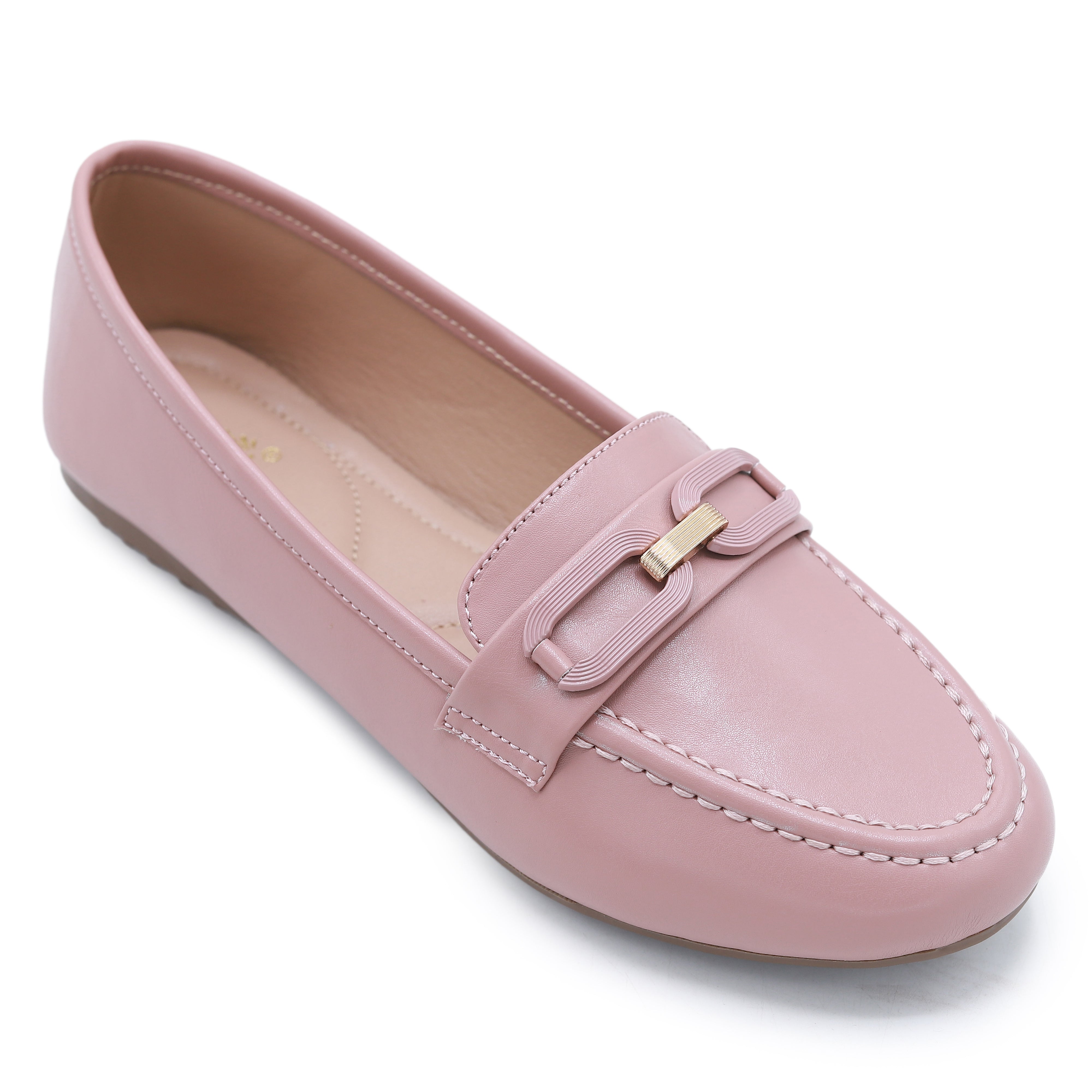 Pink Buckle Loafers -8004406