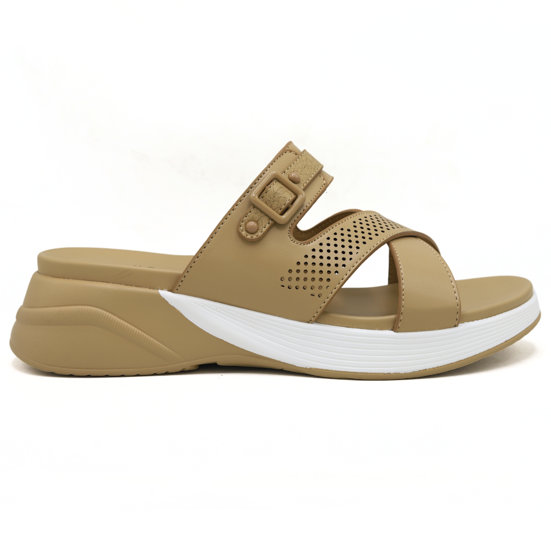 Dark Beige Comfort Slides - 8003441