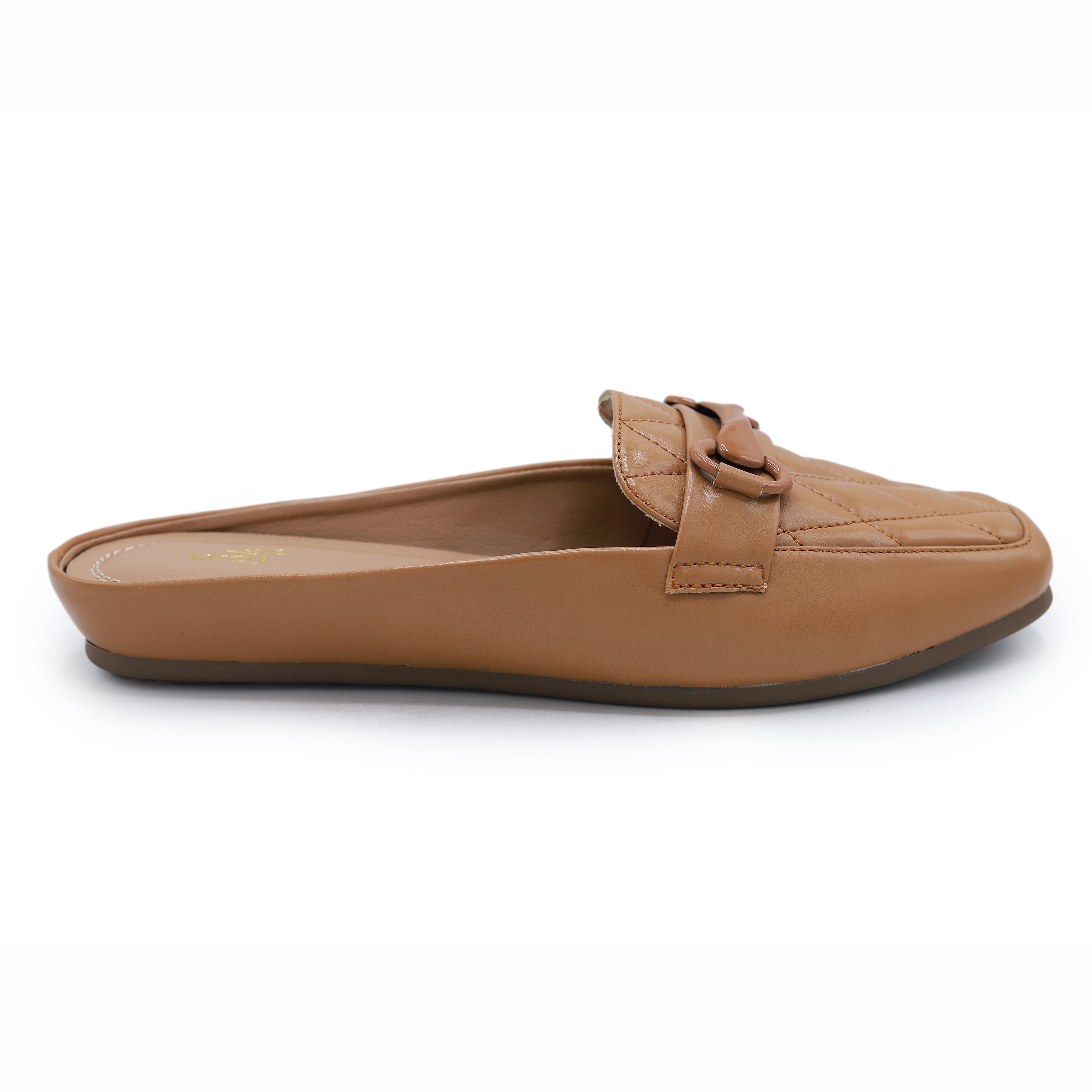 Tan Loafer Mules - 8004340