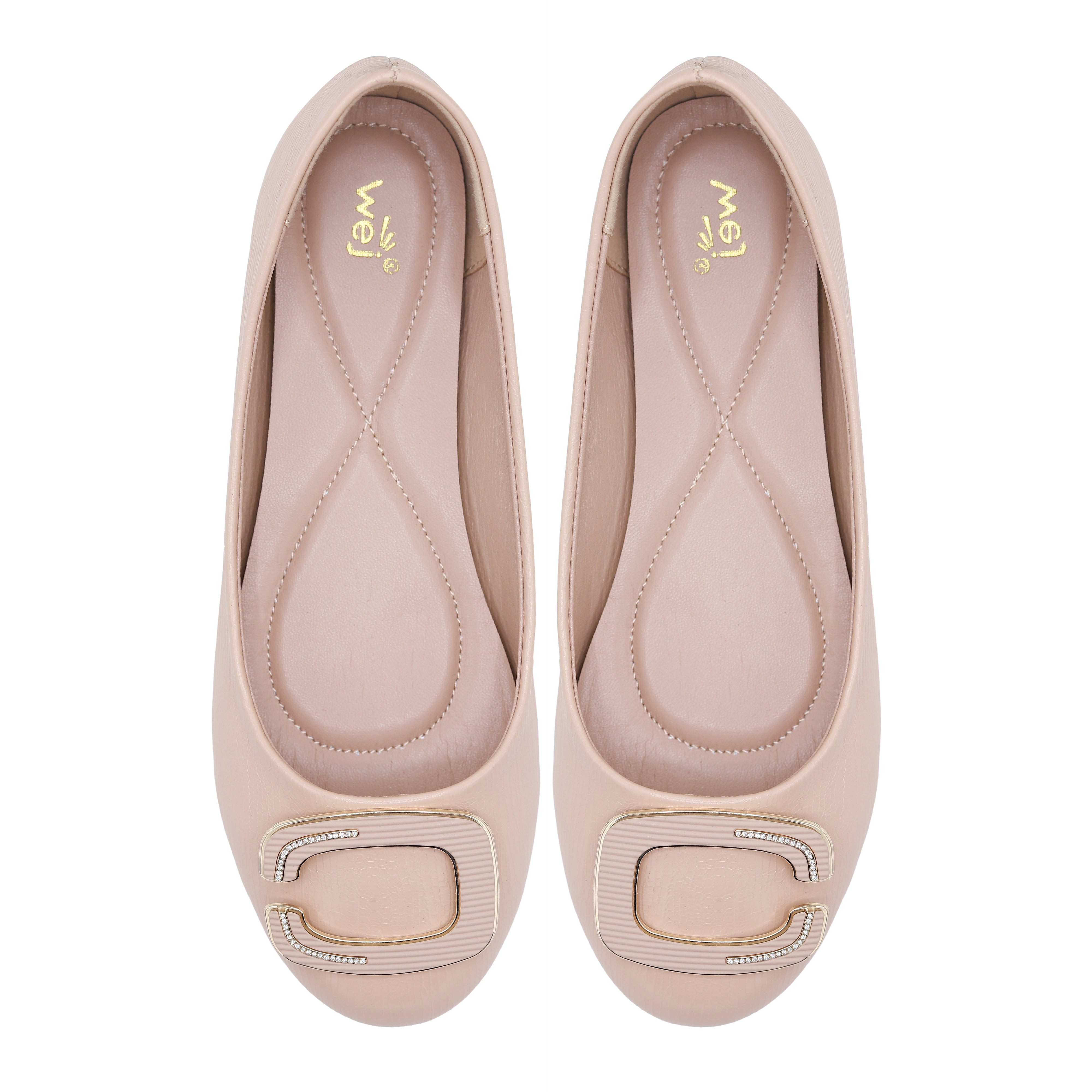 Beige Comfortable Pumps Shoes - 8006364