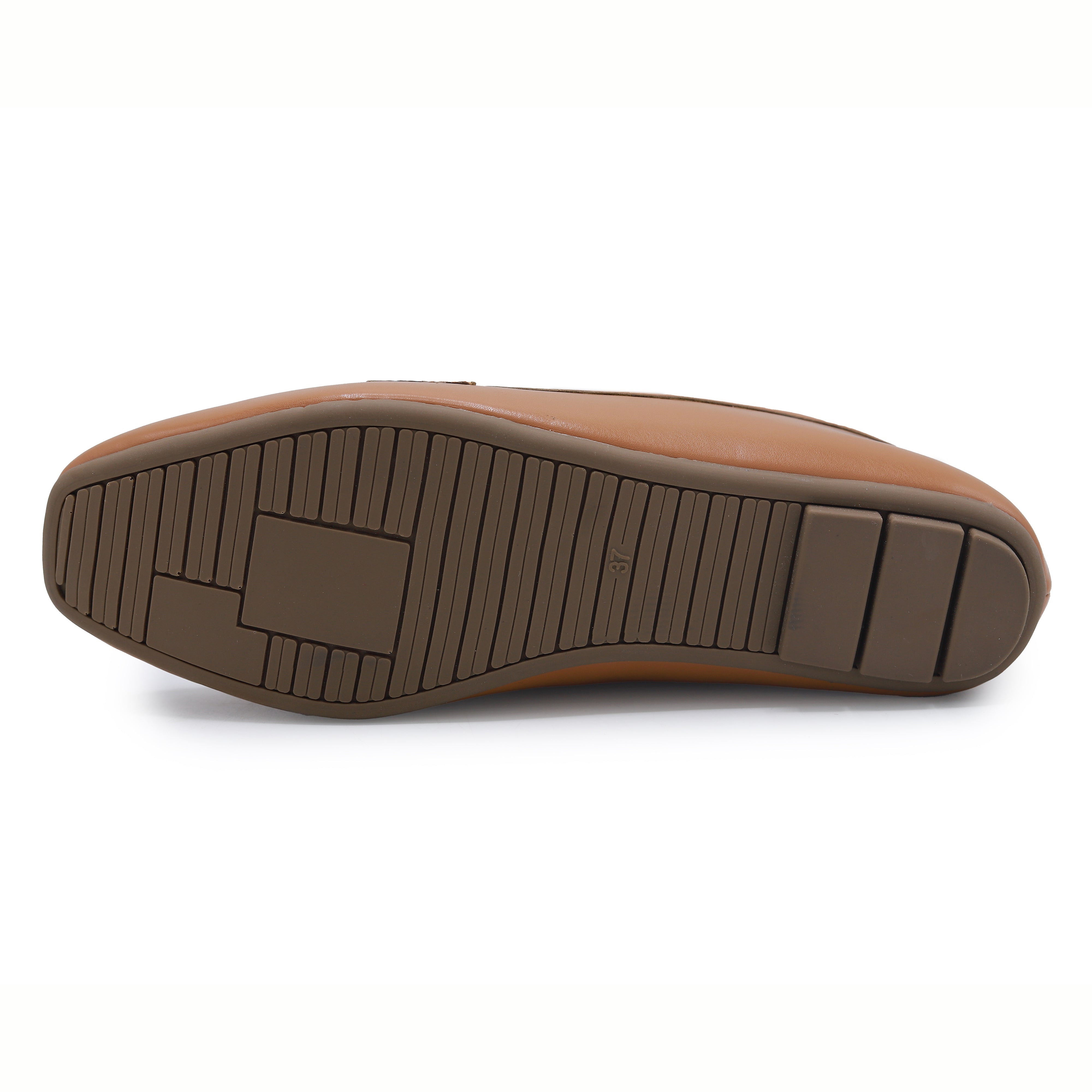 Modern Square Toe Tan Loafers - 8004412
