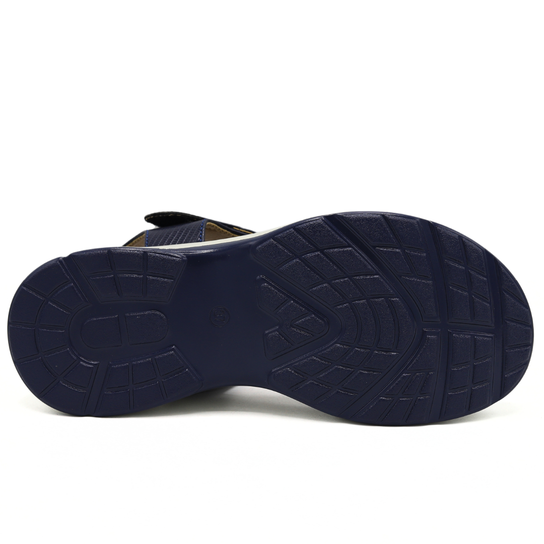 Navy Blue Wedge Sandals - 8002299