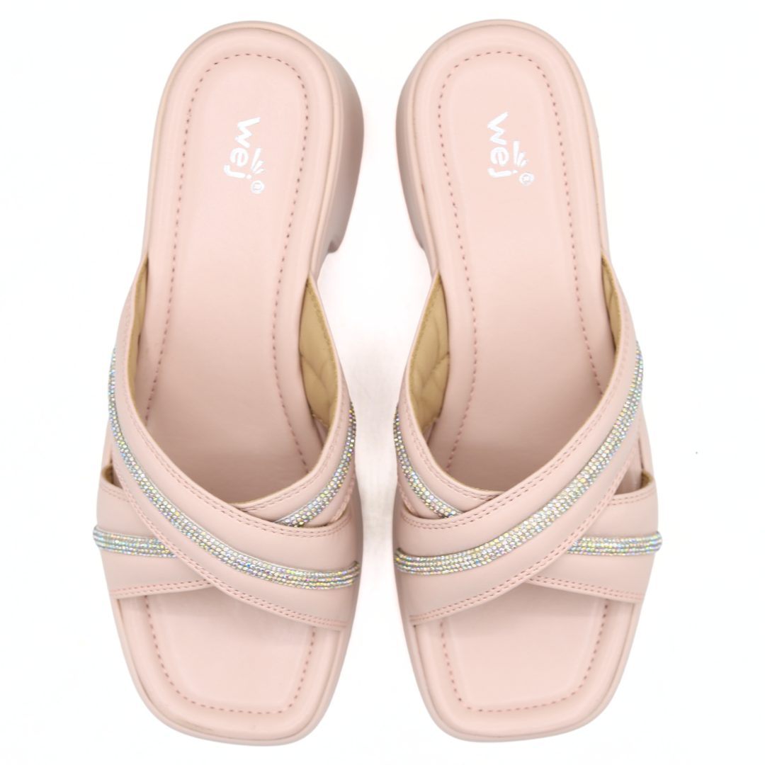 Comfort Crisscross Heels - 8003450 T-Pink