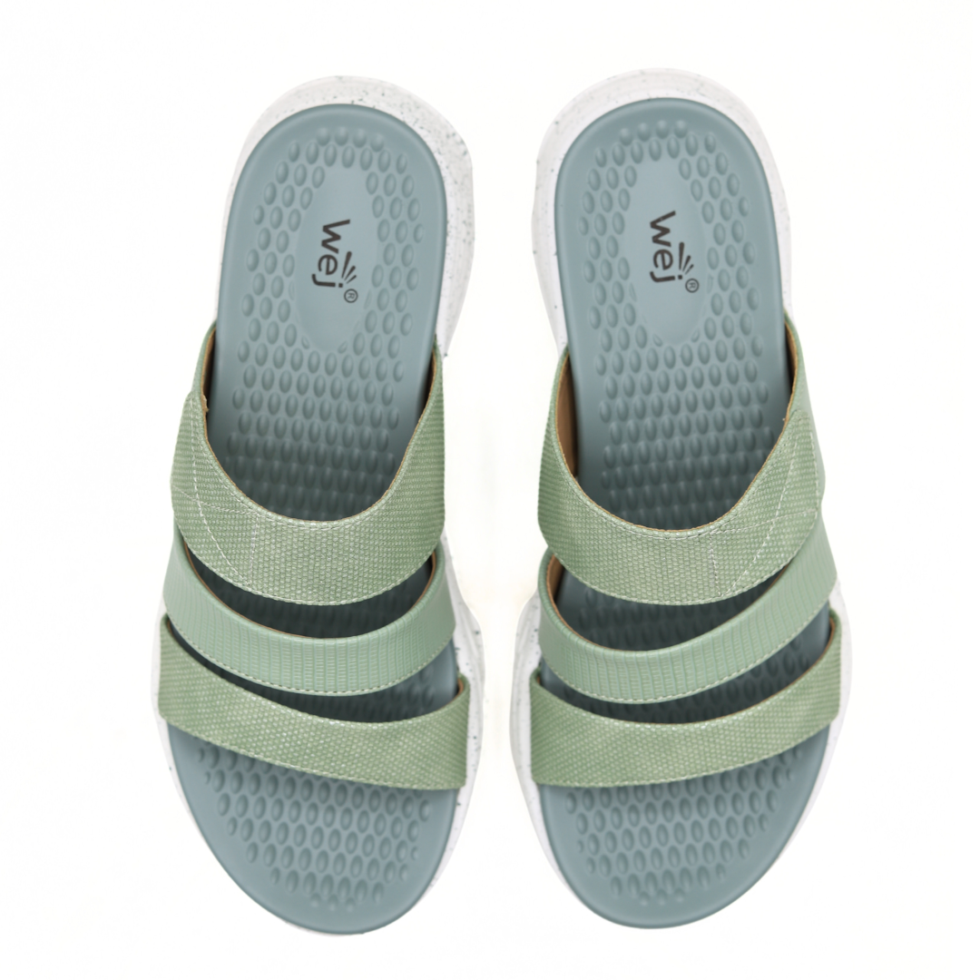 WEJ Soft Sole Ladies Slide Slippers –  Mint 8003502