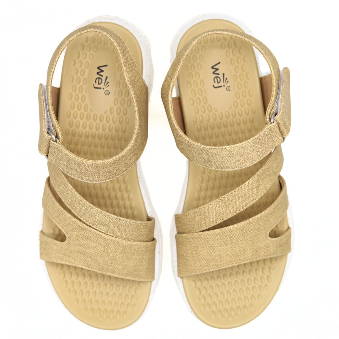 Stylish Comfort Strap Sandals - 8002315 Beige