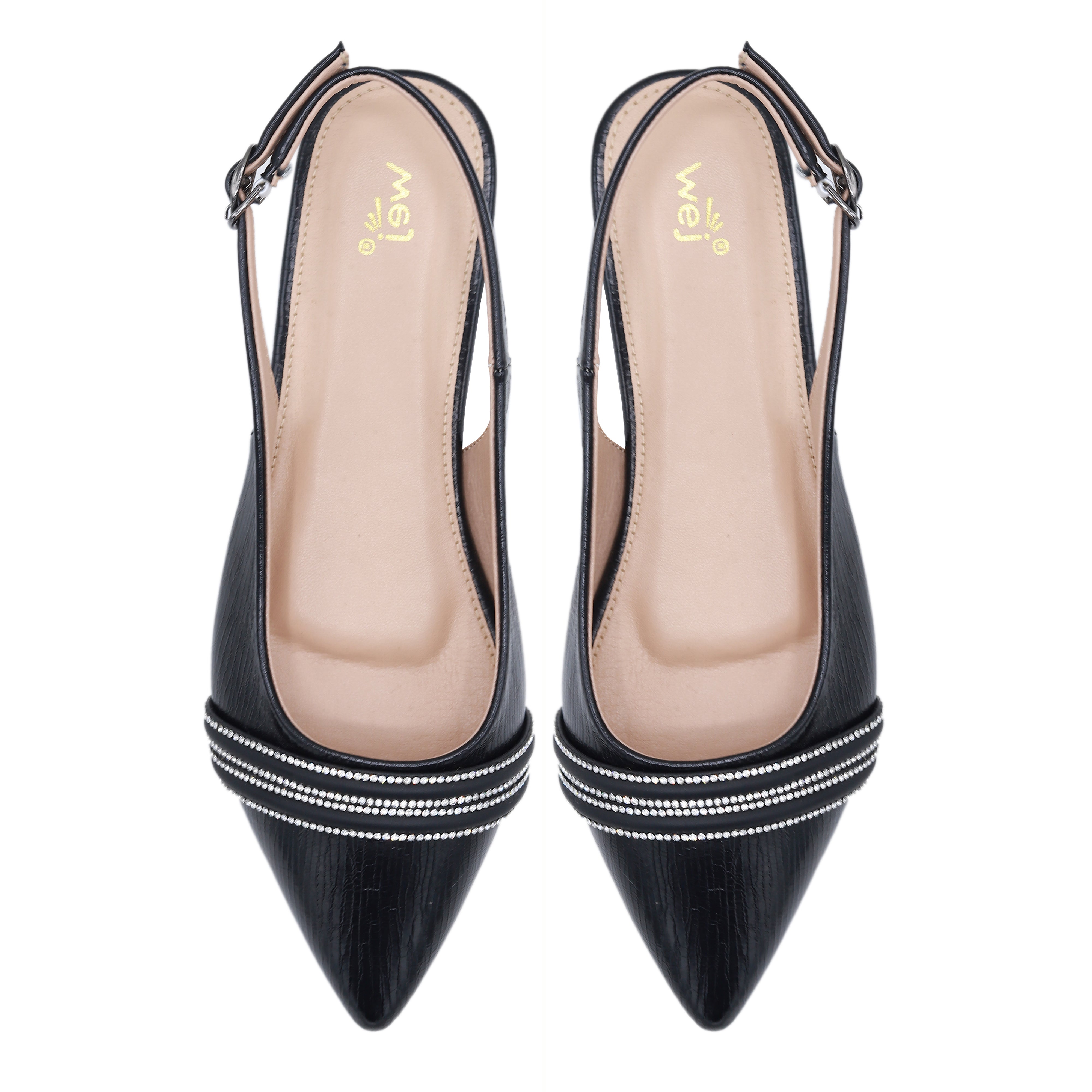 Black Slingback Flats - 8007206